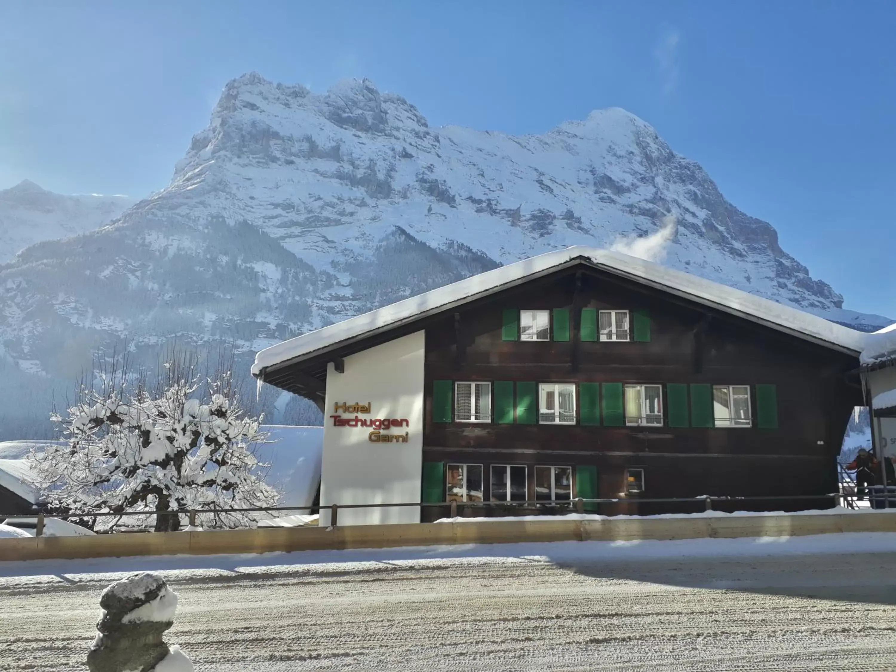 Property building, Winter in Hotel Tschuggen