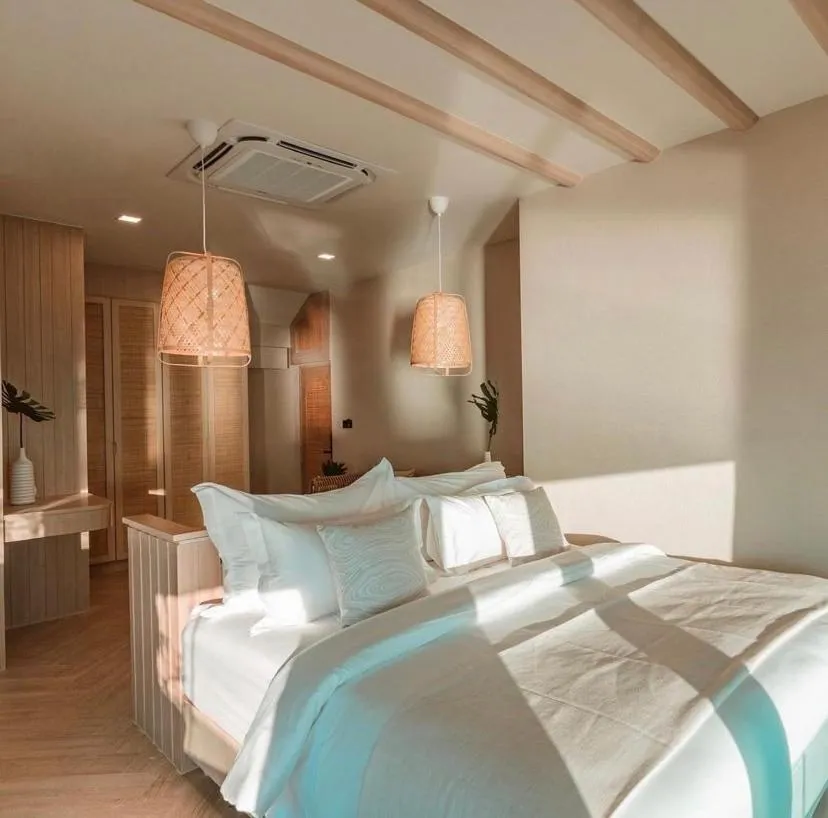 Bed in Maldives Beach Resort