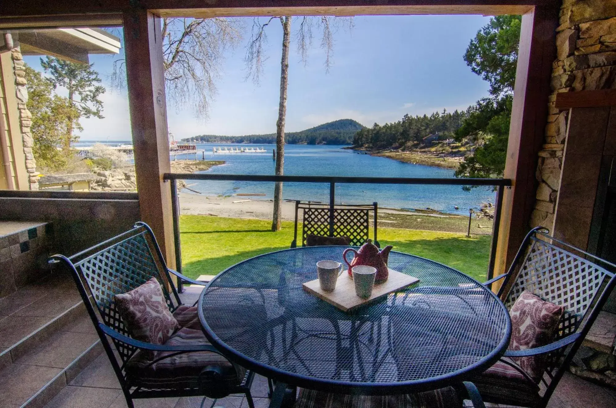 Patio in Galiano Oceanfront Inn & Spa