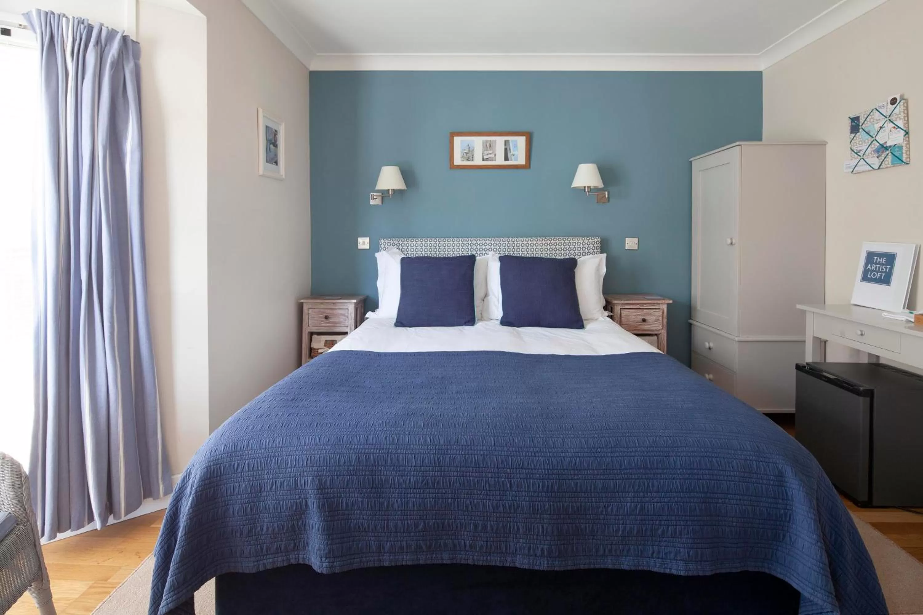 Bed in The Artist Loft, Ensuite Guest Rooms, Porthleven