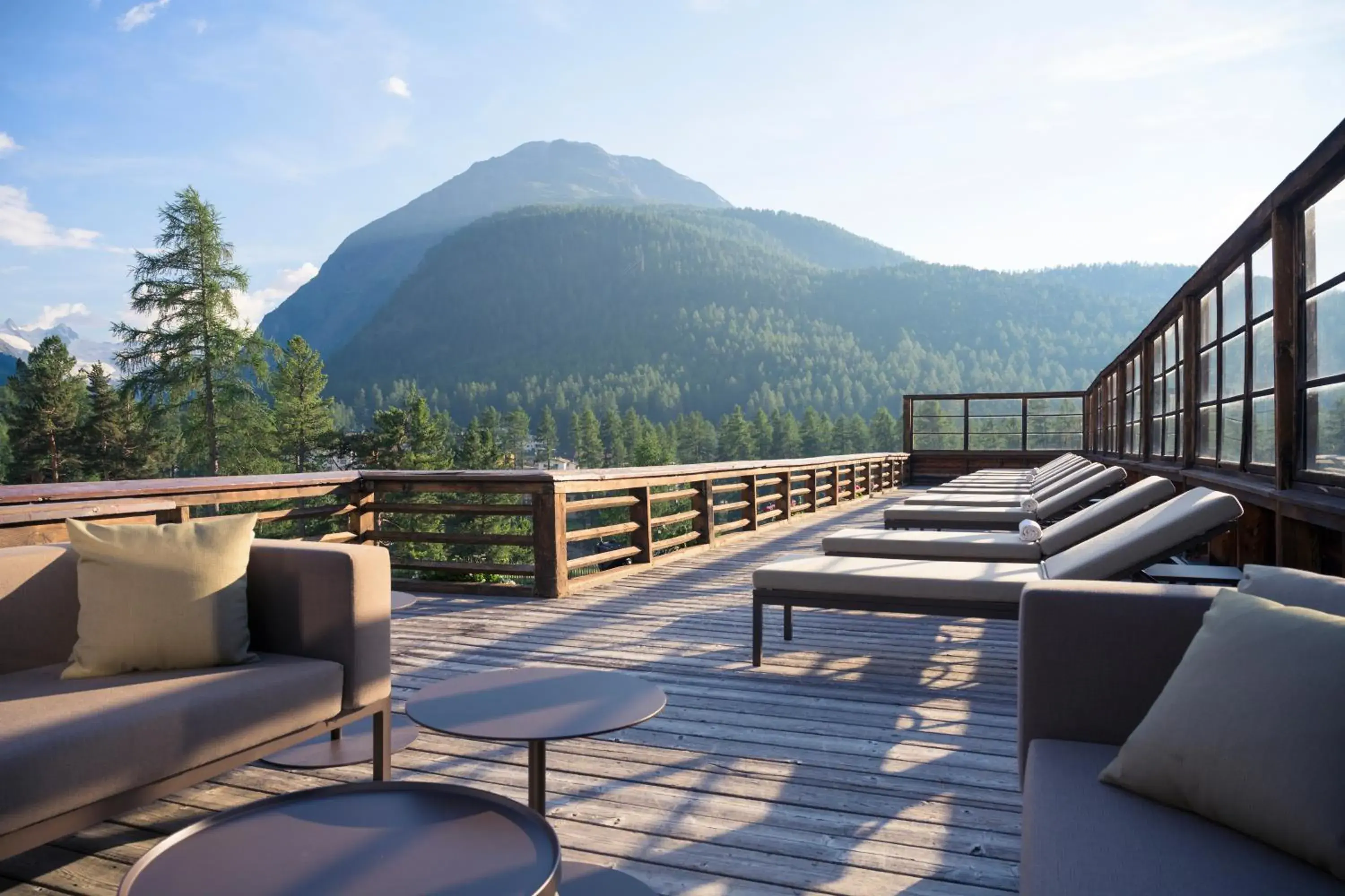 Patio, Mountain View in Grand Hotel Kronenhof