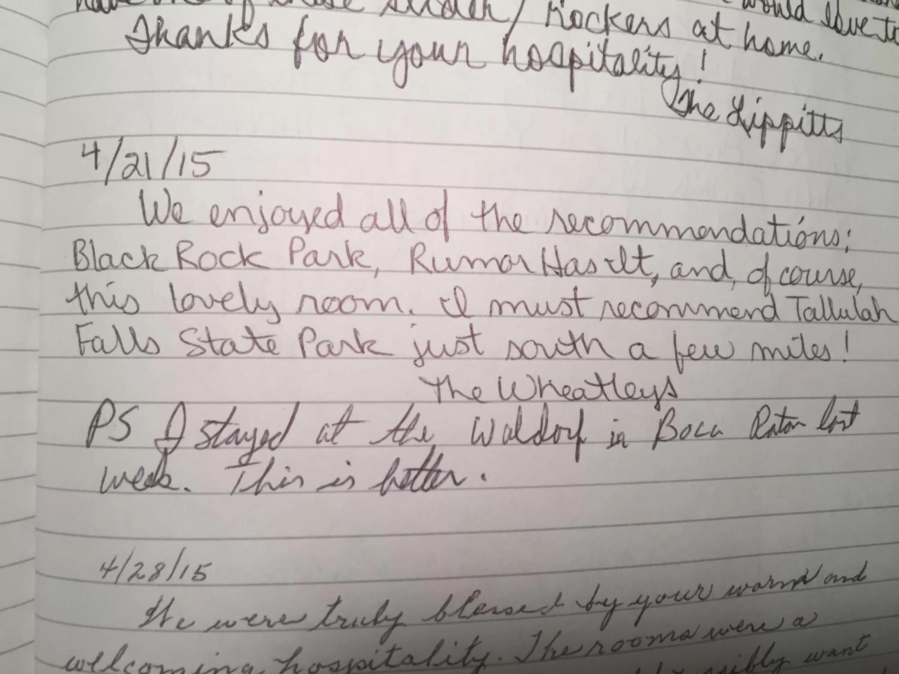 Guests in Mountain Aire Cottages, Inn, & Glamping