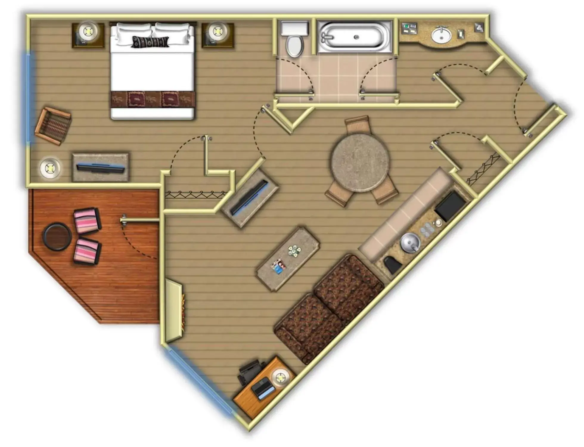 Photo of the whole room, Floor Plan in Hilton Sedona Resort at Bell Rock
