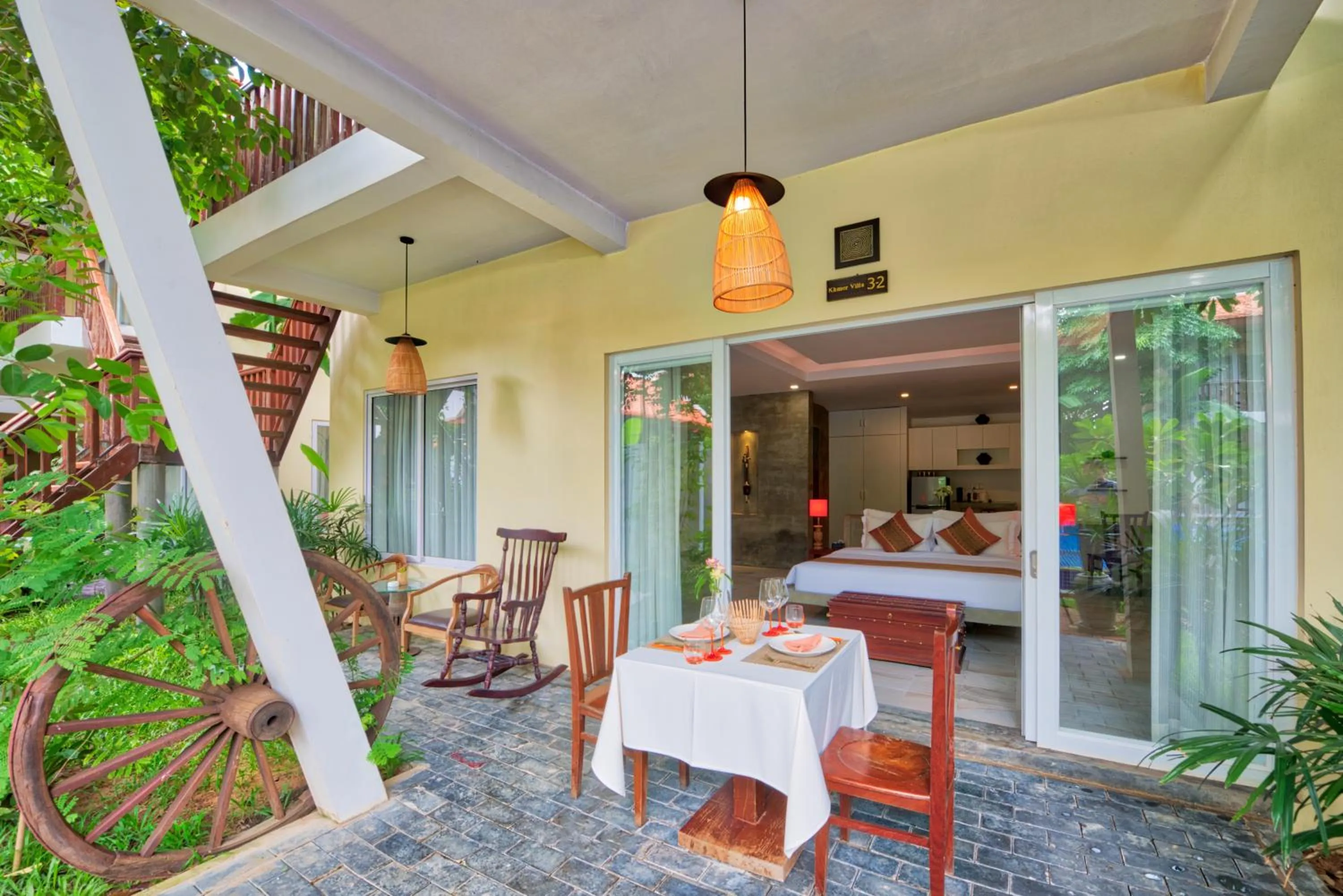 Patio in Mane Village Suites