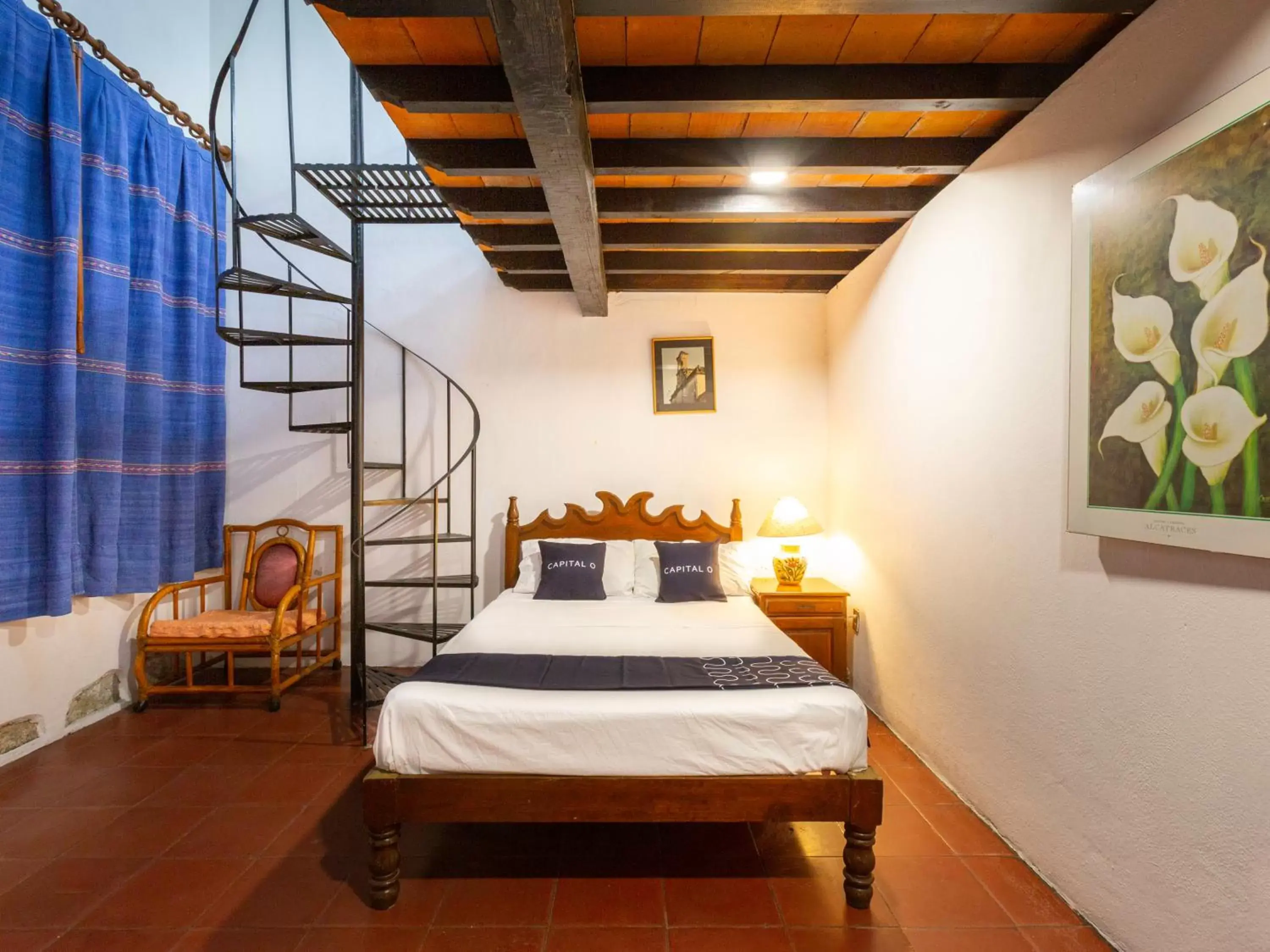 Bedroom, Bed in Capital O Posada La Casa De La Tia, Oaxaca