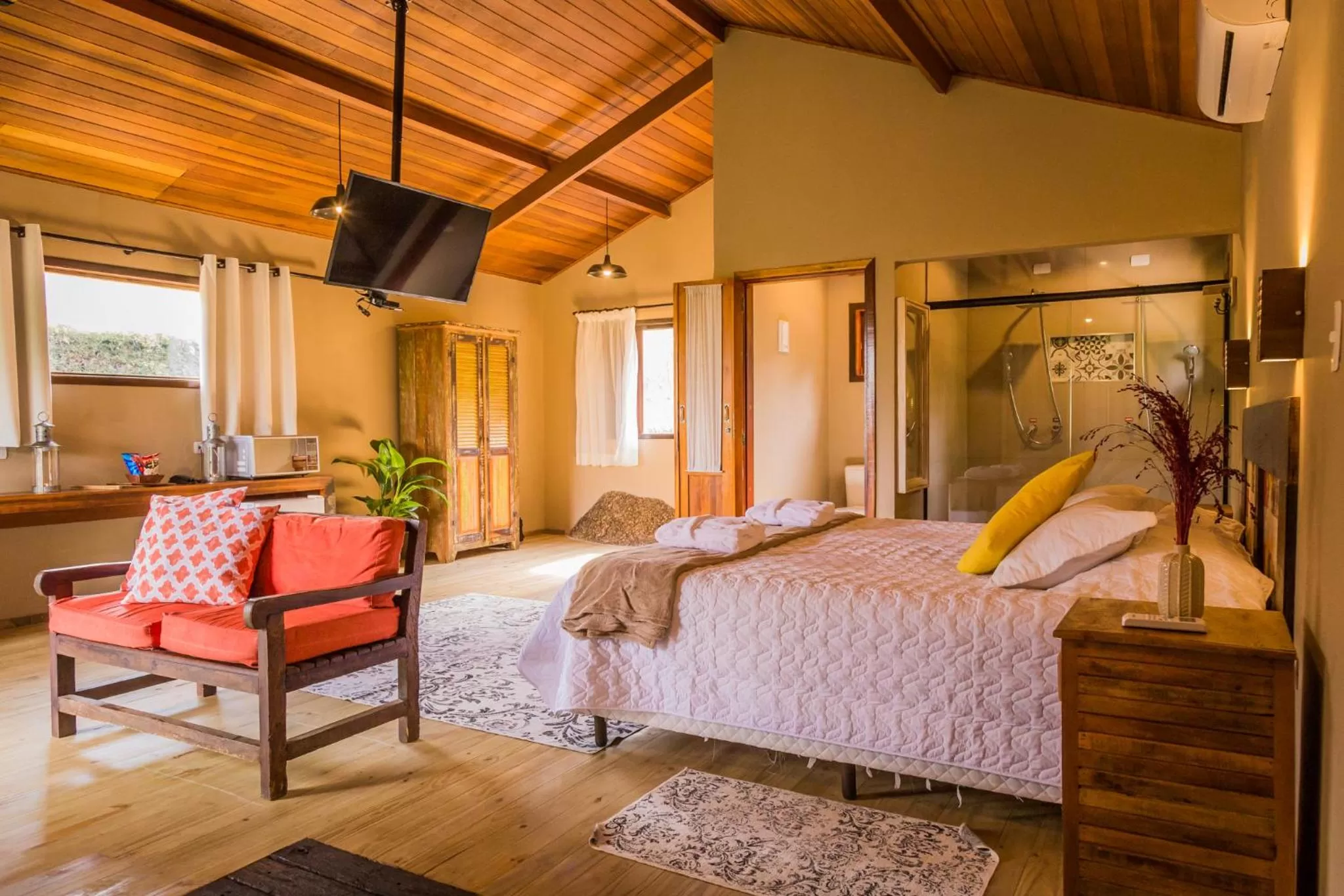 Bed in Pousada Serra do Luar