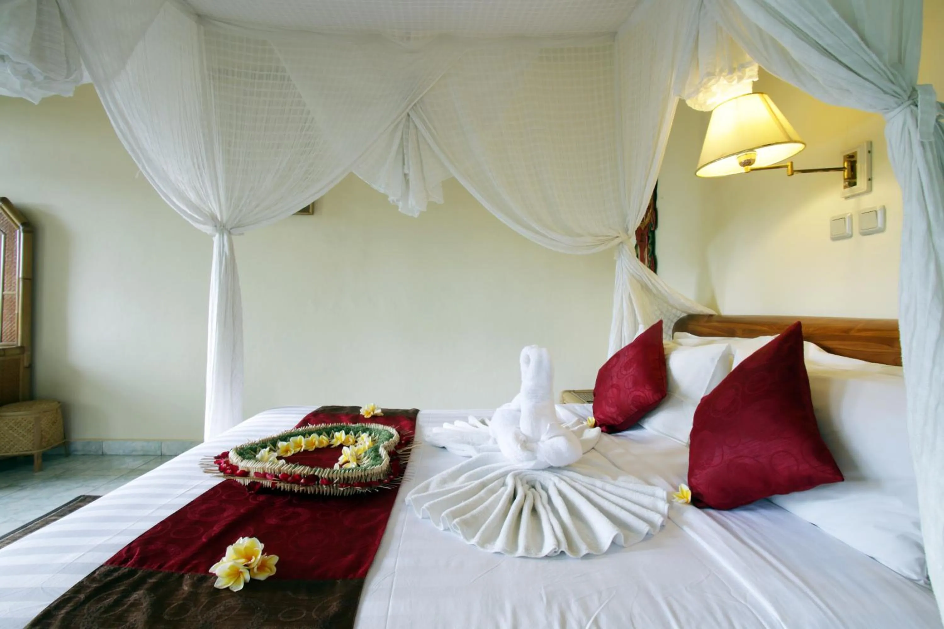 Decorative detail, Bed in Nick's Hidden Cottages by Mahaputra-CHSE Certified