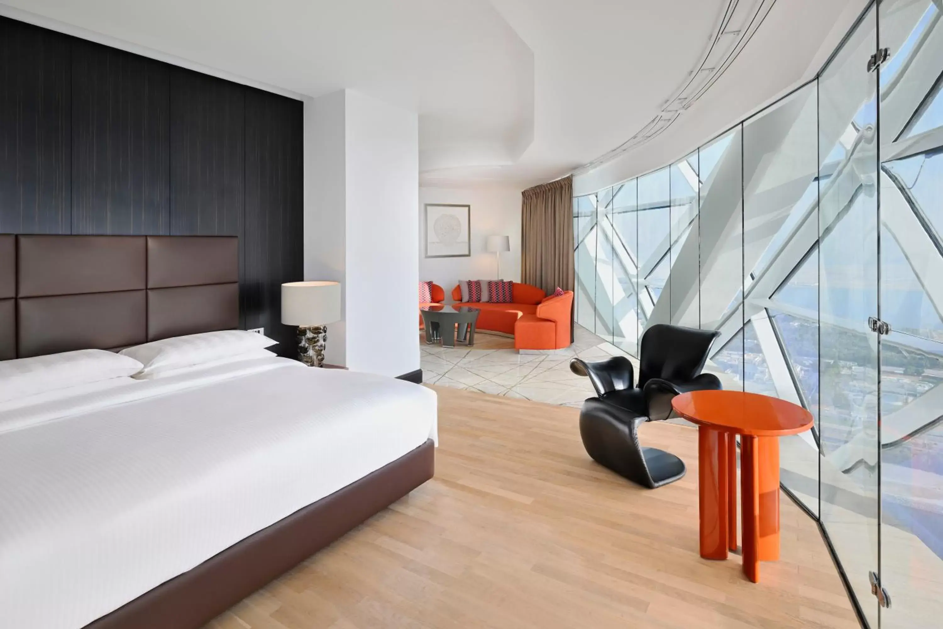 Bed in Andaz Capital Gate Abu Dhabi - a concept by Hyatt