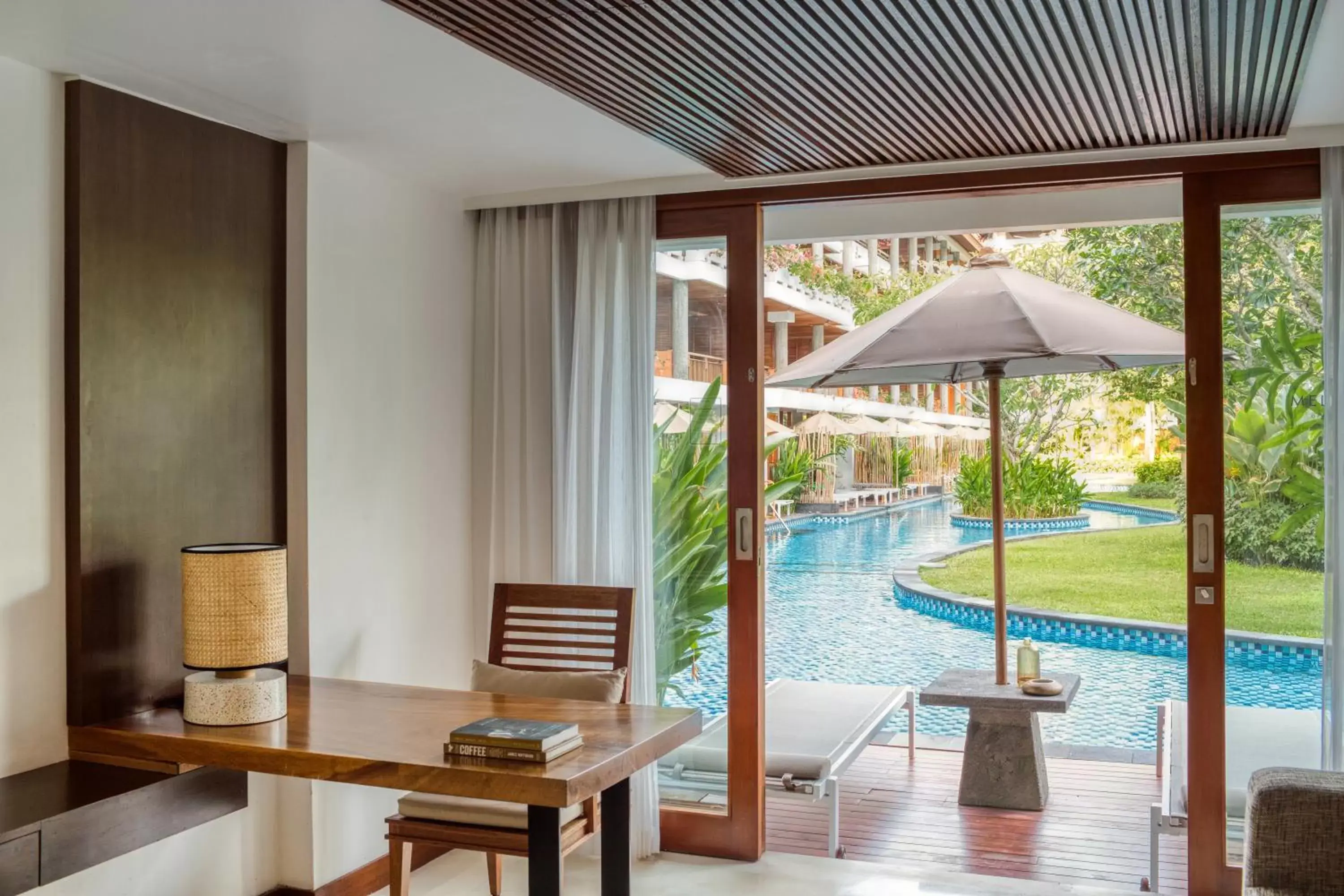 Balcony/Terrace, Pool View in Melia Bali