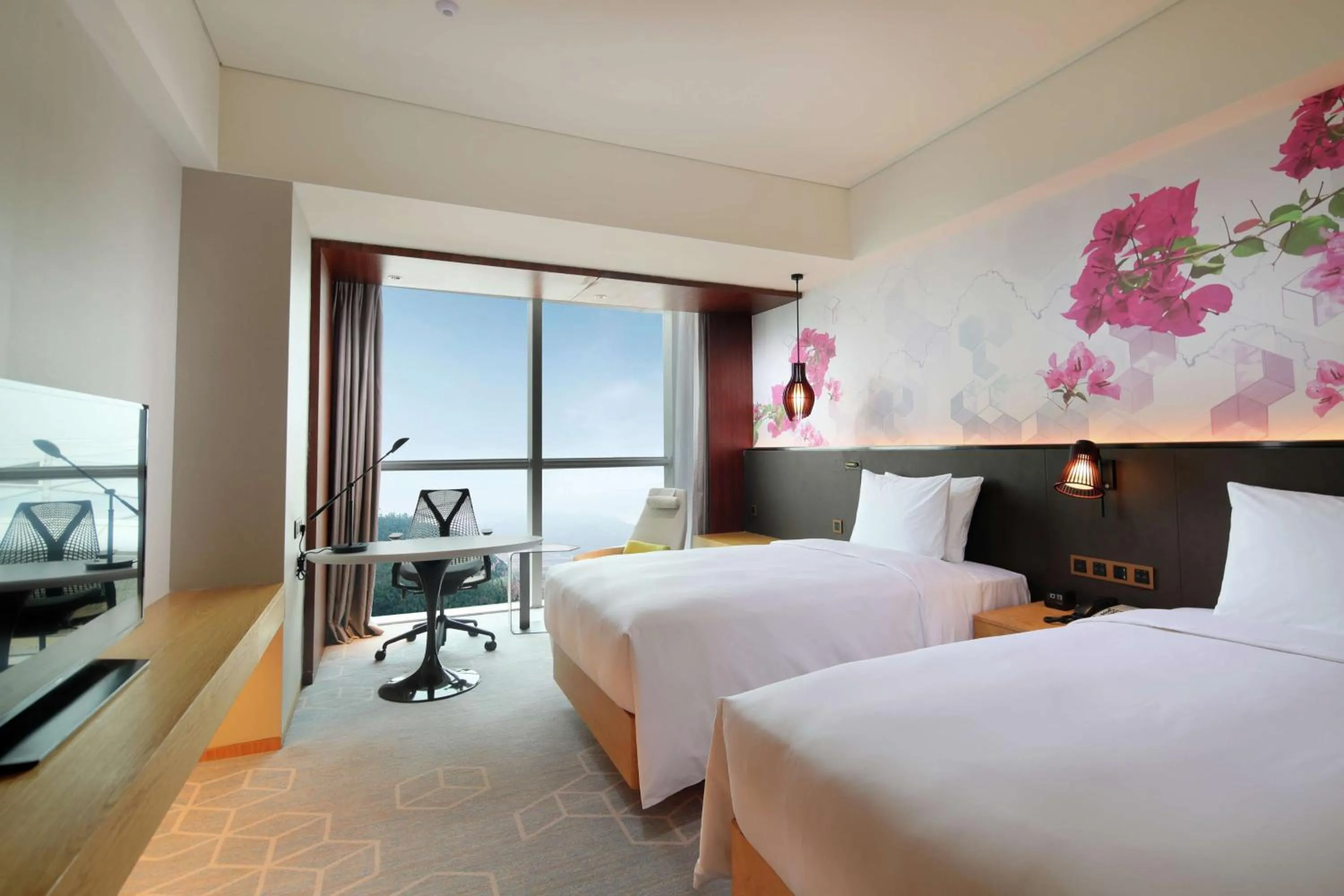 Bedroom, Bed in Hilton Garden Inn Zhuhai Hengqin