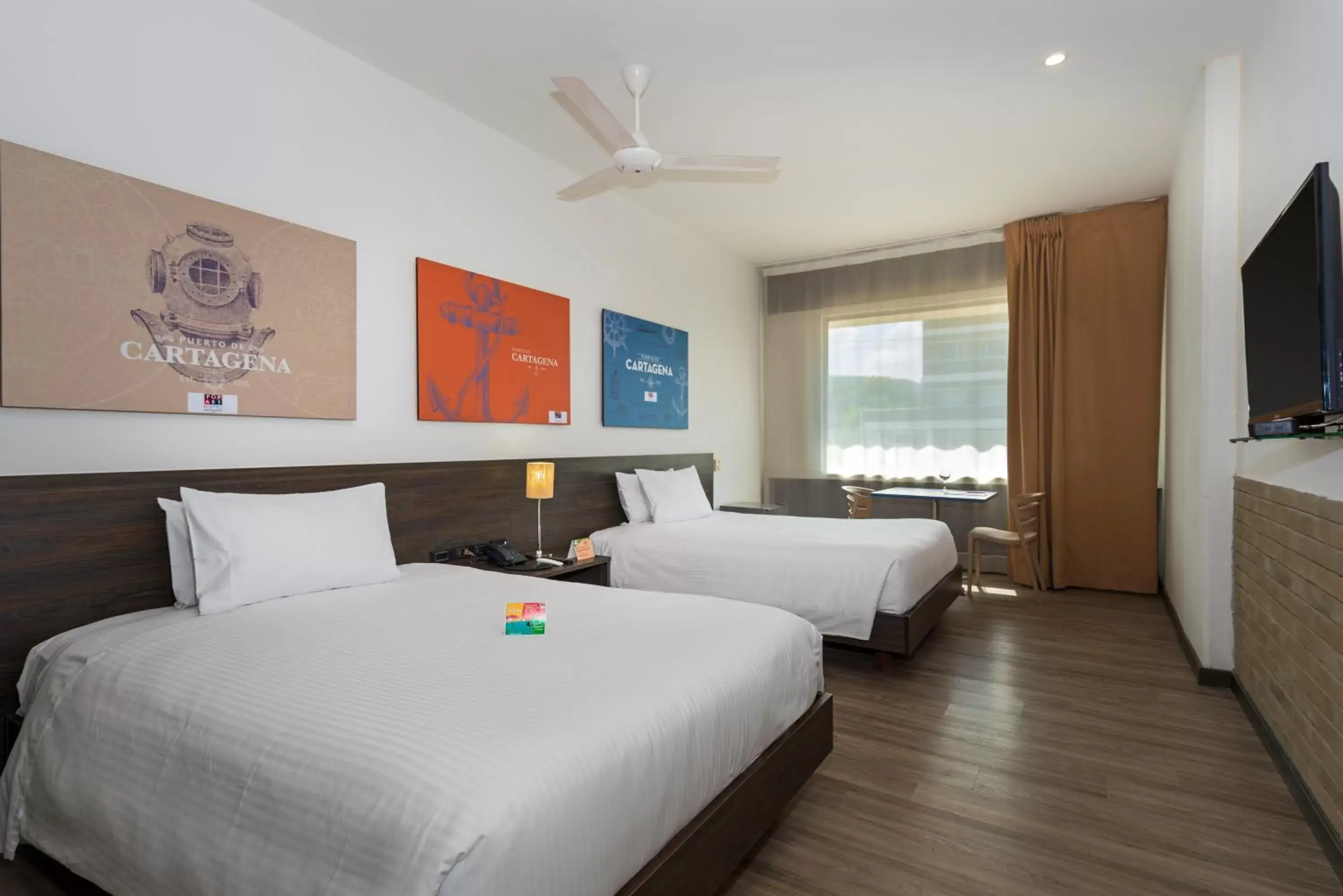 Bed in Pop Art Hotel CLC Mamonal Cartagena