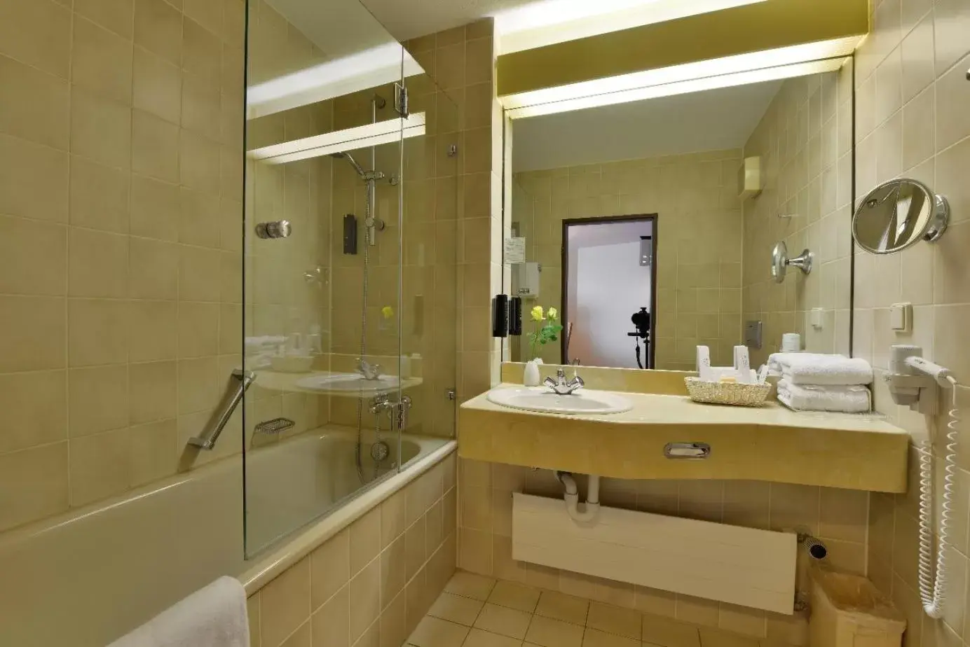 Shower, Bathroom in Carathotel Basel/Weil am Rhein