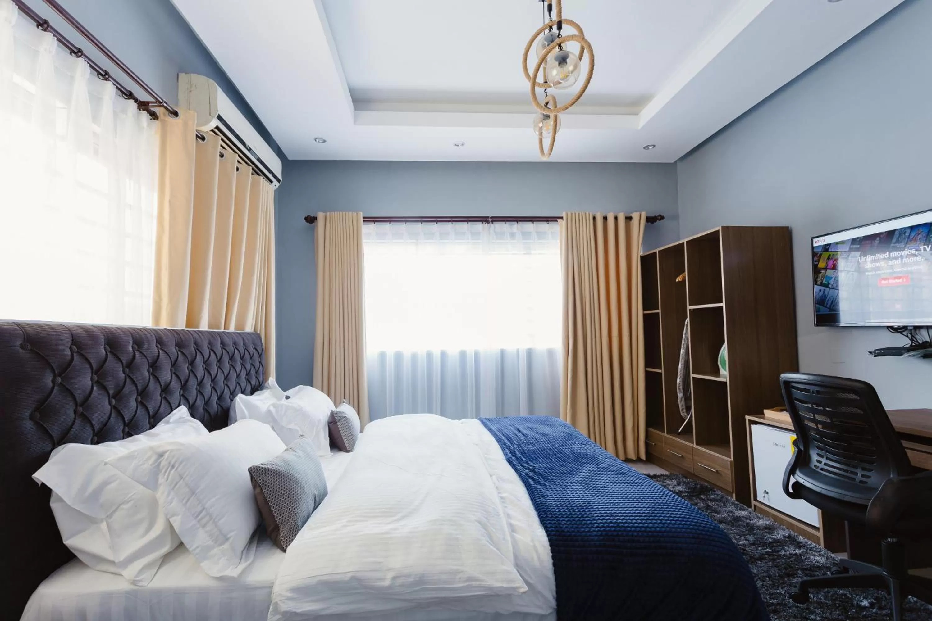 Bed in The Avery Suites, East Legon