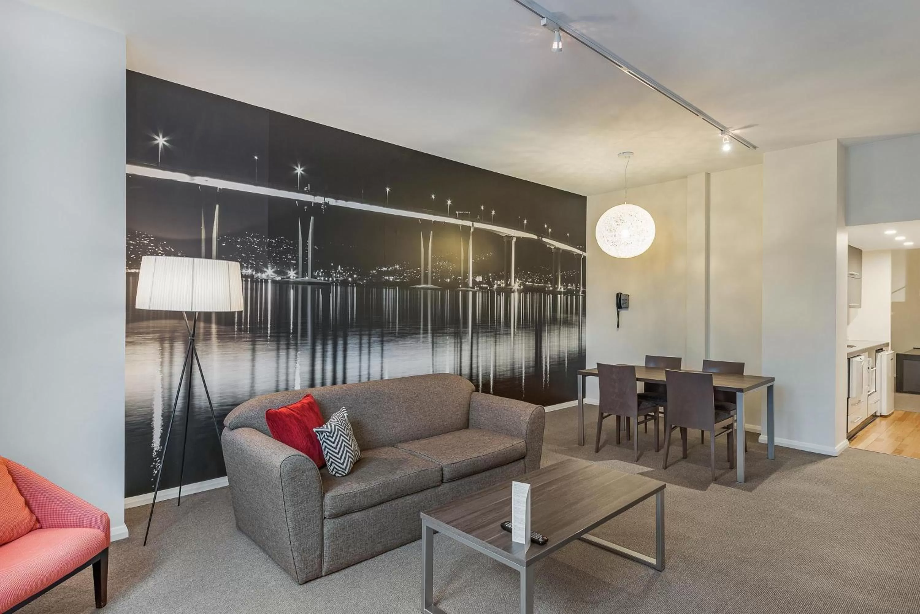 Living room in Mantra One Sandy Bay Road