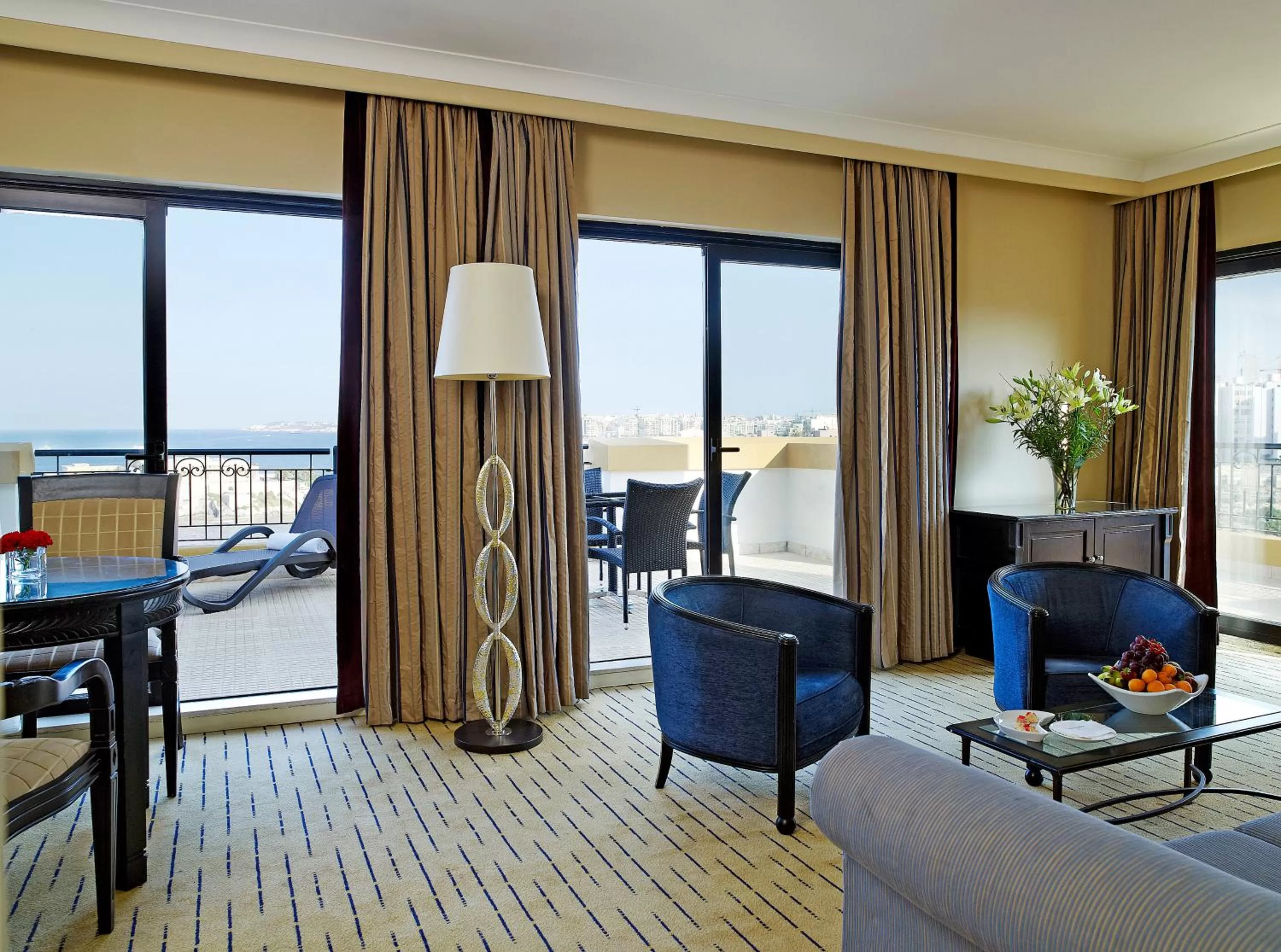 Living room in Corinthia St George's Bay