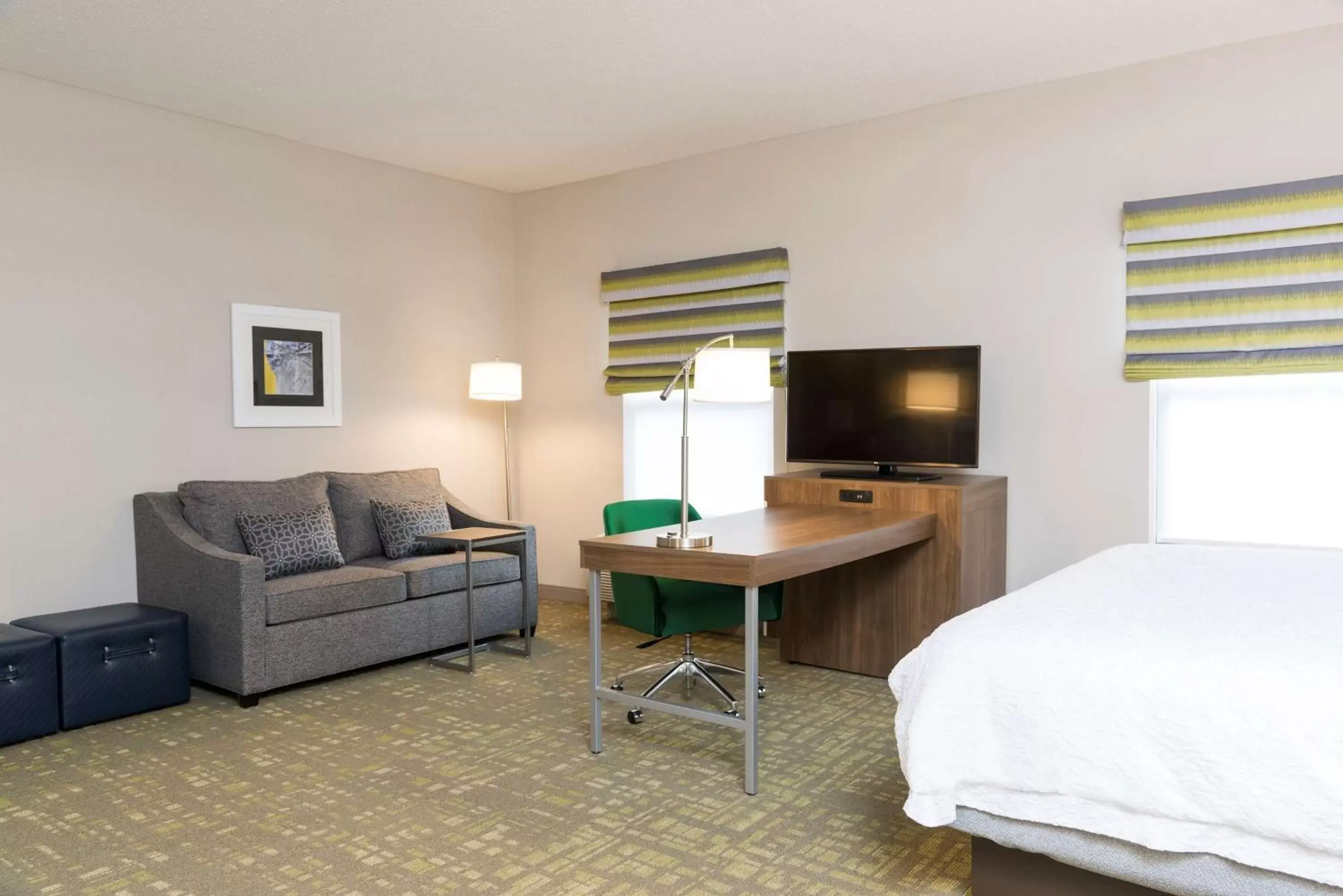 Bedroom, TV/Entertainment Center in Hampton Inn & Suites East Lansing