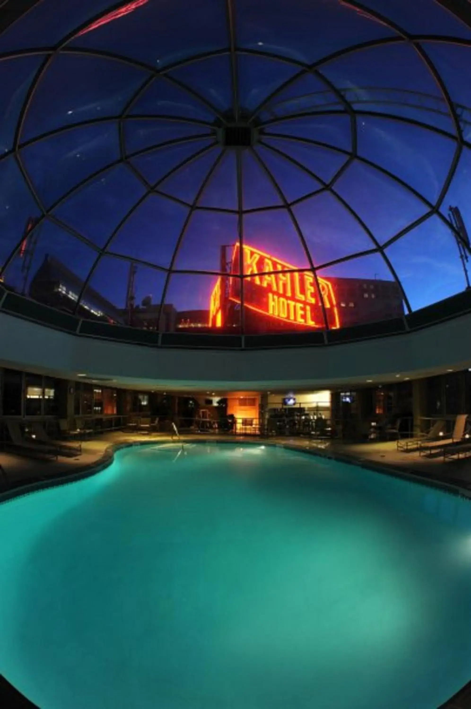 Swimming pool in The Towers at The Kahler Grand Swimming pool in The Towers at The Kahler Grand