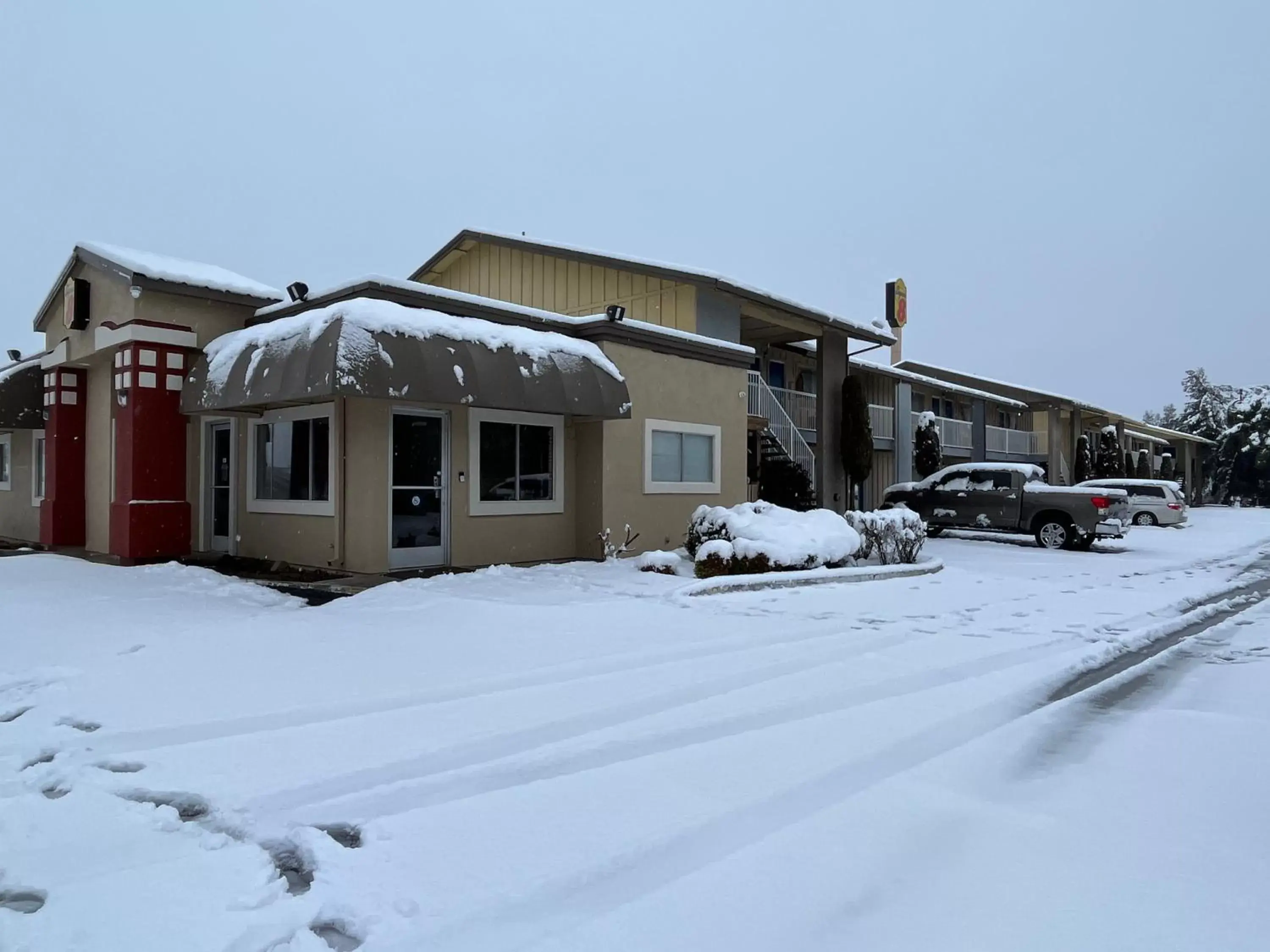 Property building, Winter in Super 8 by Wyndham Red Bluff