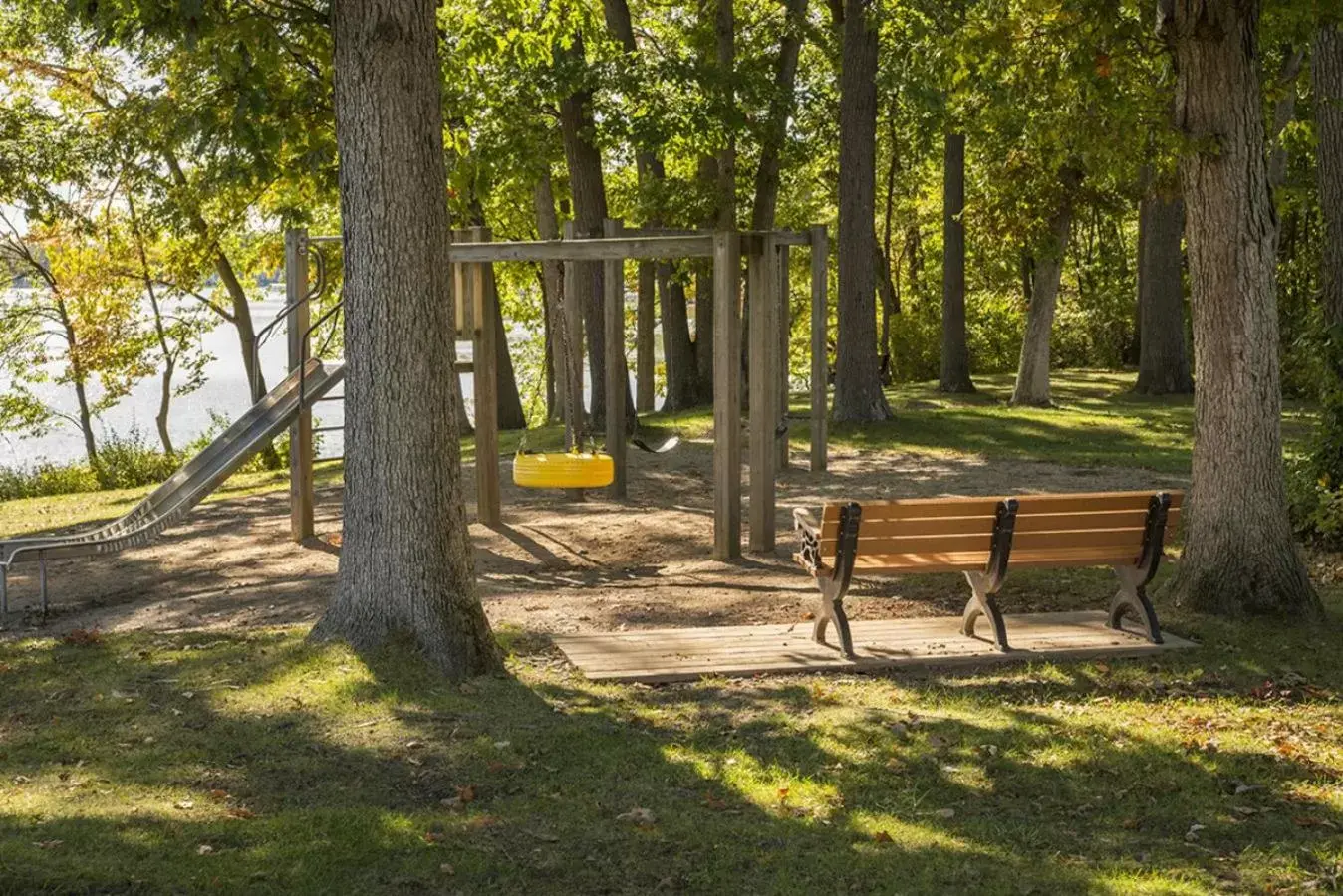 Children play ground, Garden in Potawatomi Inn & Cabins