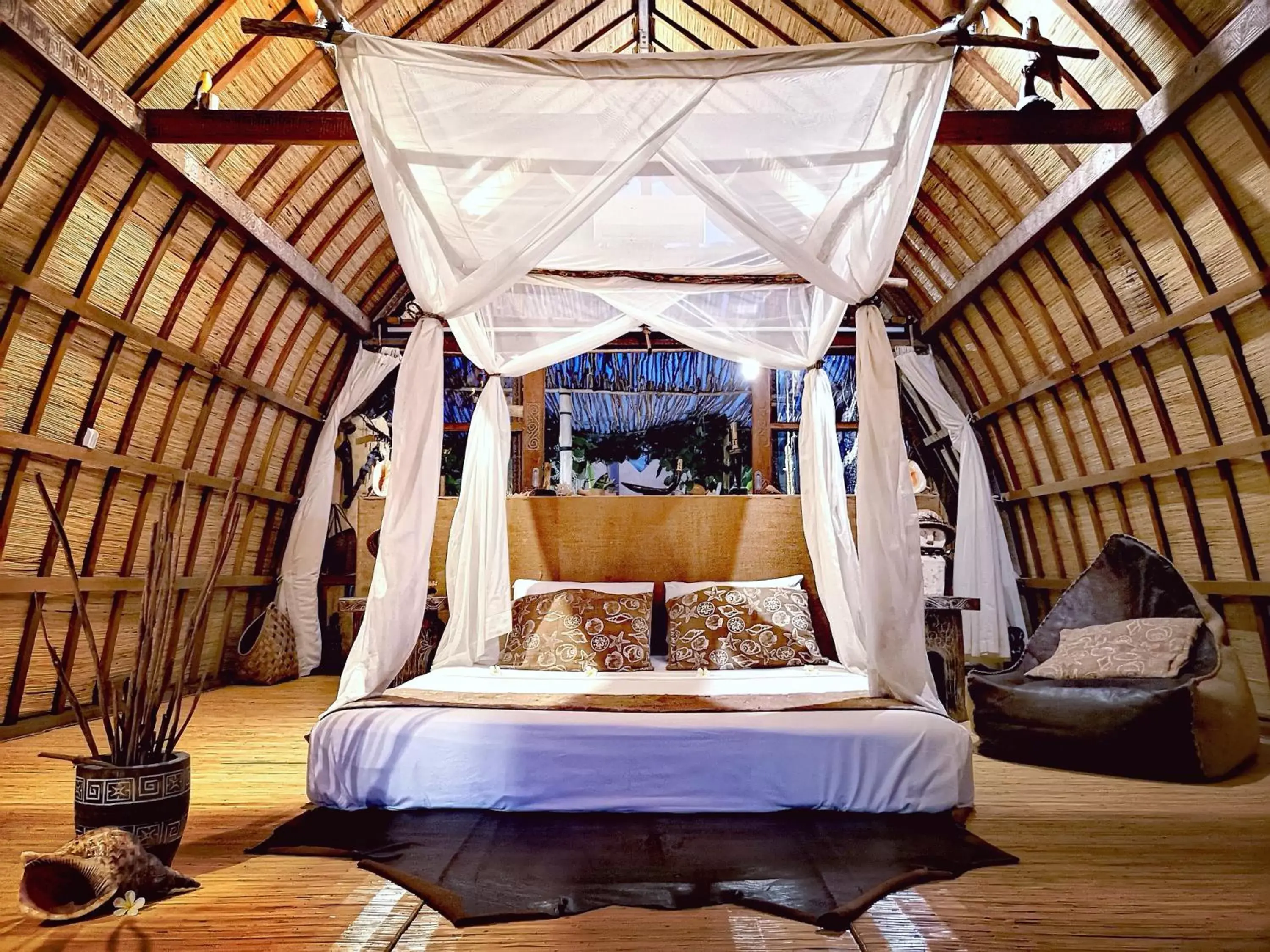 Bedroom in Coconut Garden Beach Resort