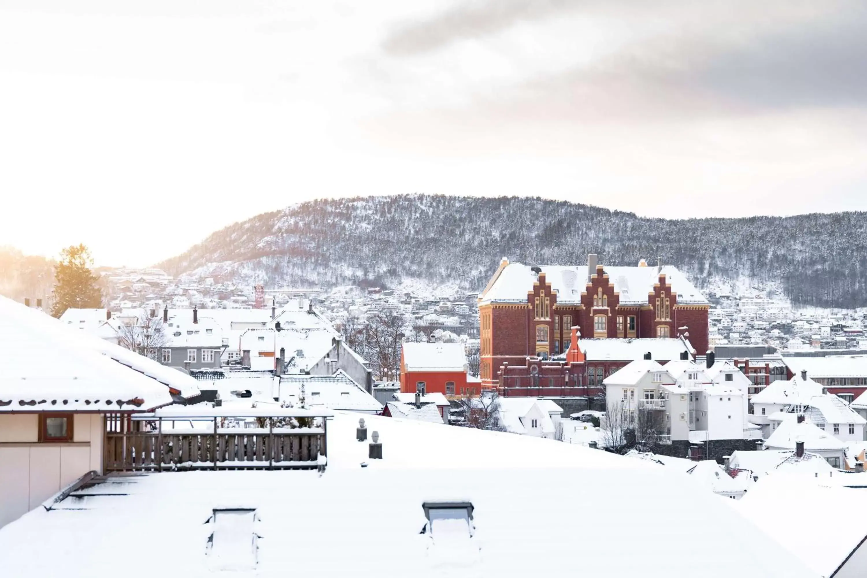 View (from property/room), Winter in Scandic Bergen City