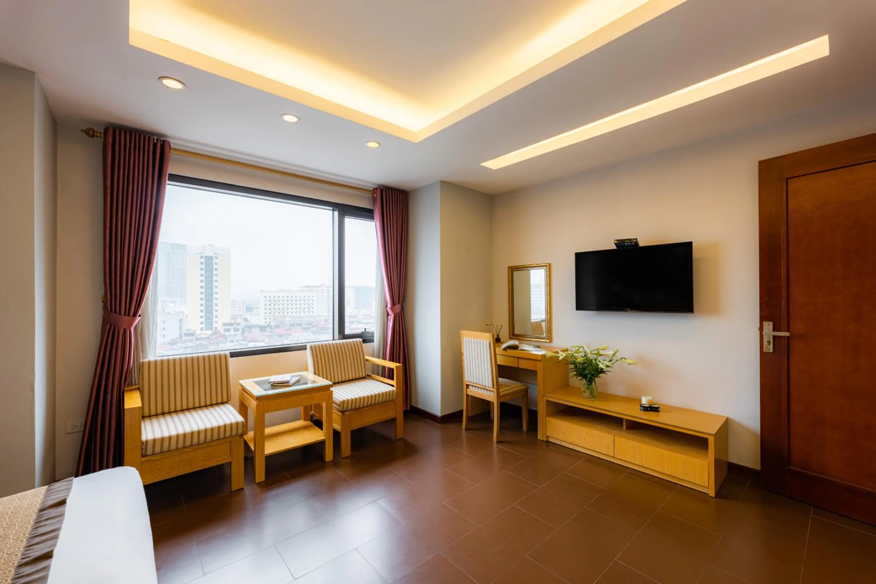 Bed in Riverside Hanoi Hotel