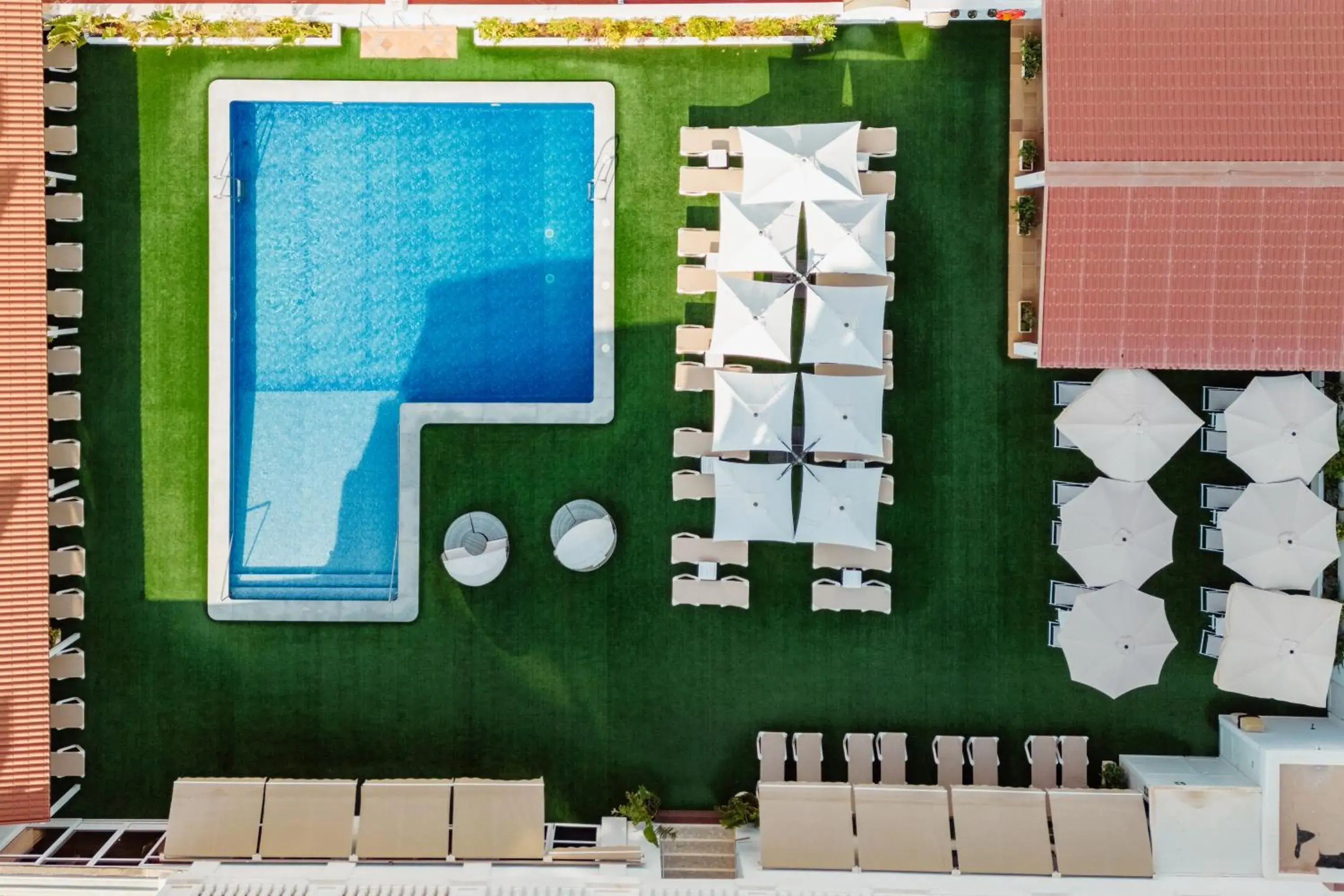 Swimming pool, Floor Plan in Hotel Los Delfines