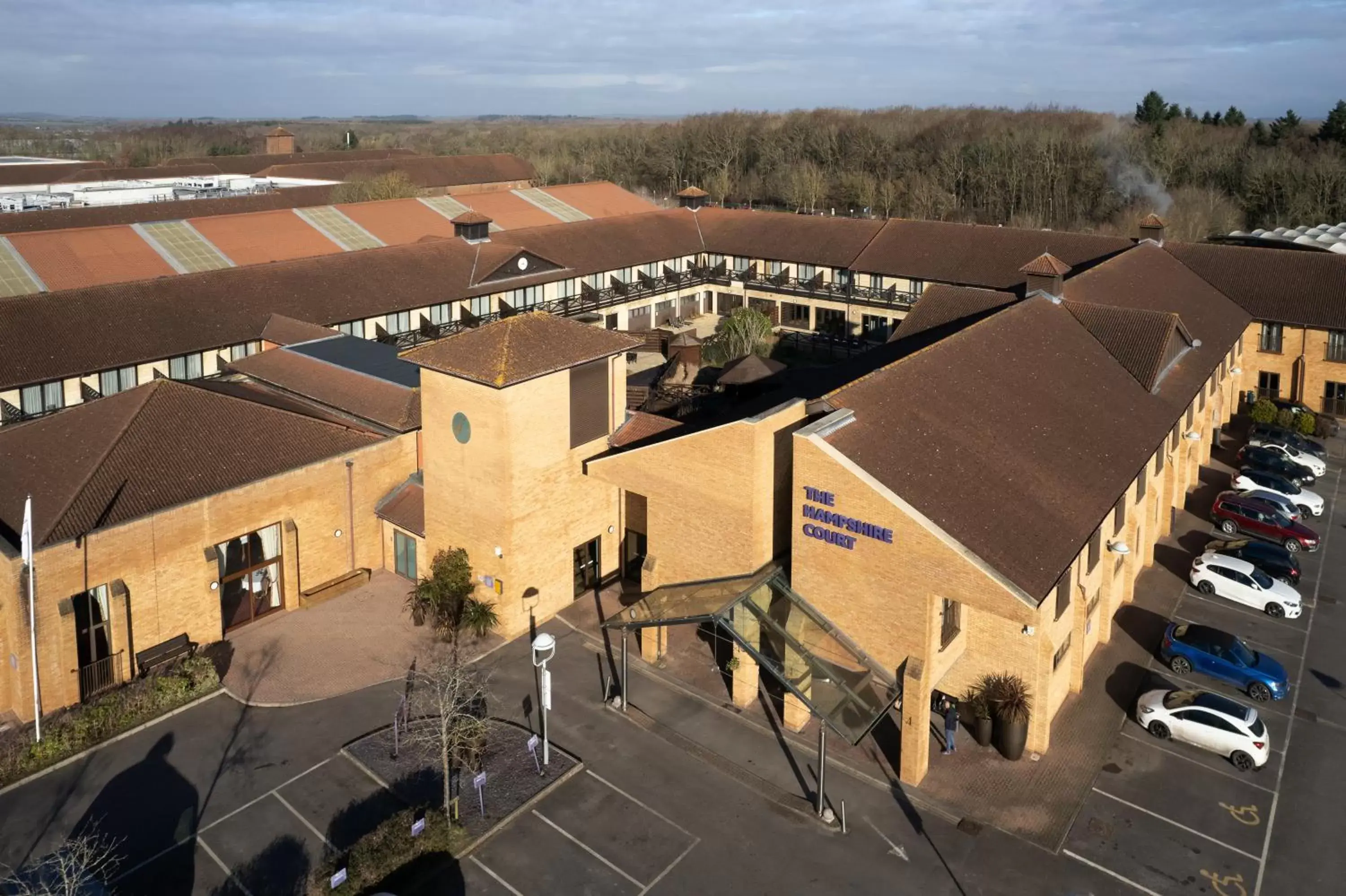 Property building, Bird's-eye View in Hampshire Court Hotel & Spa