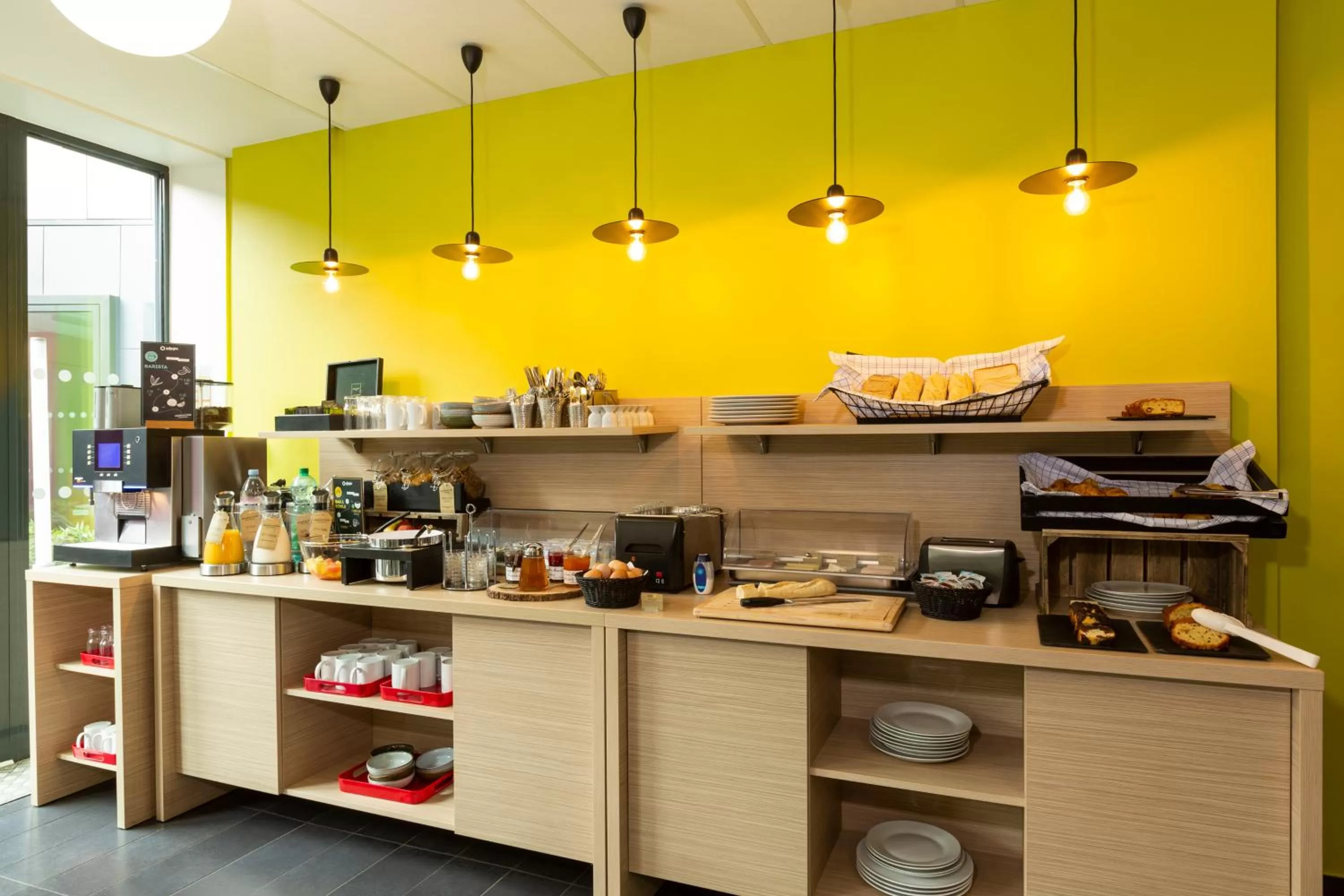 Buffet breakfast in Aparthotel Adagio Access Paris Reuilly