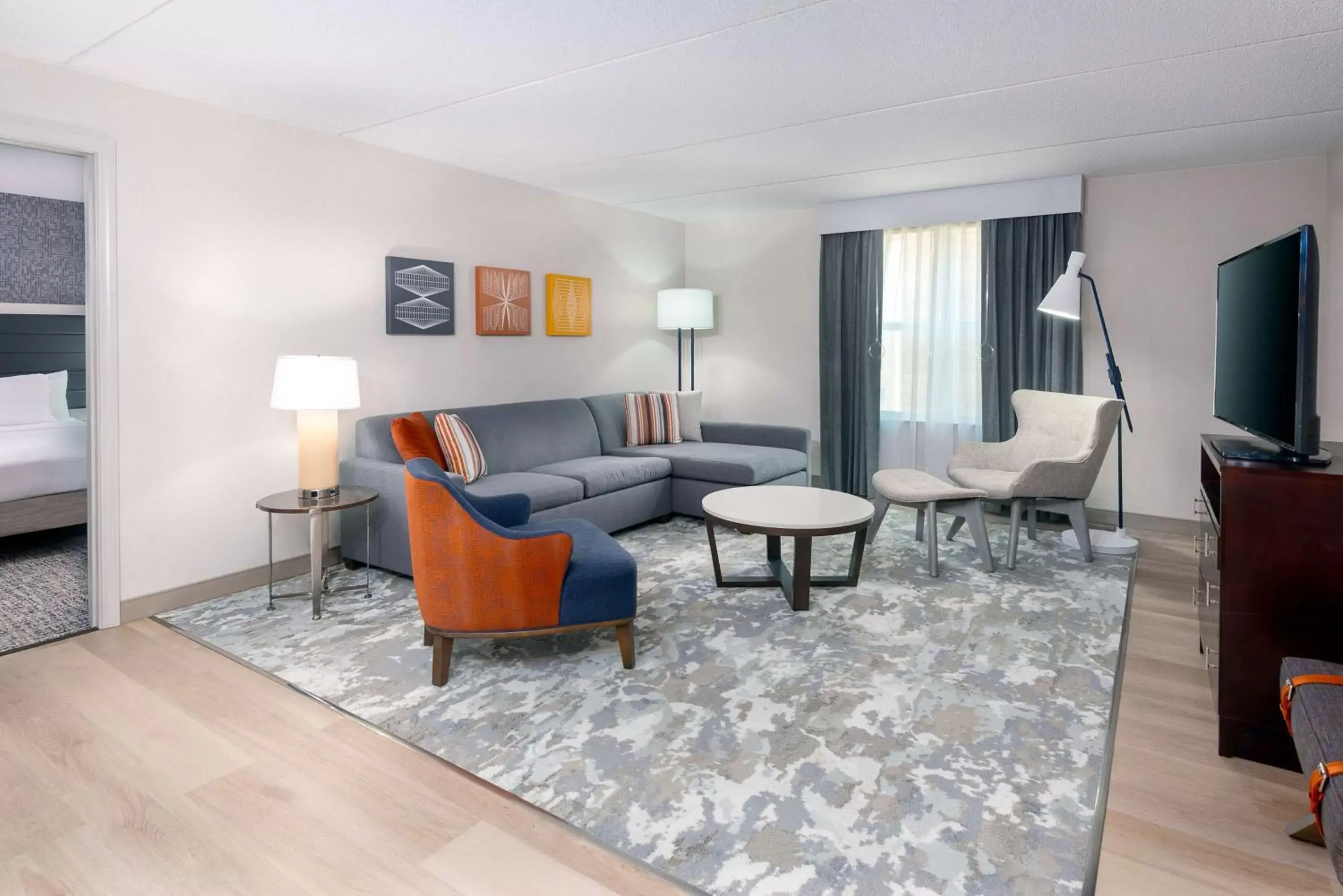 Living room, Seating Area in Homewood Suites by Hilton Boston/Canton, MA