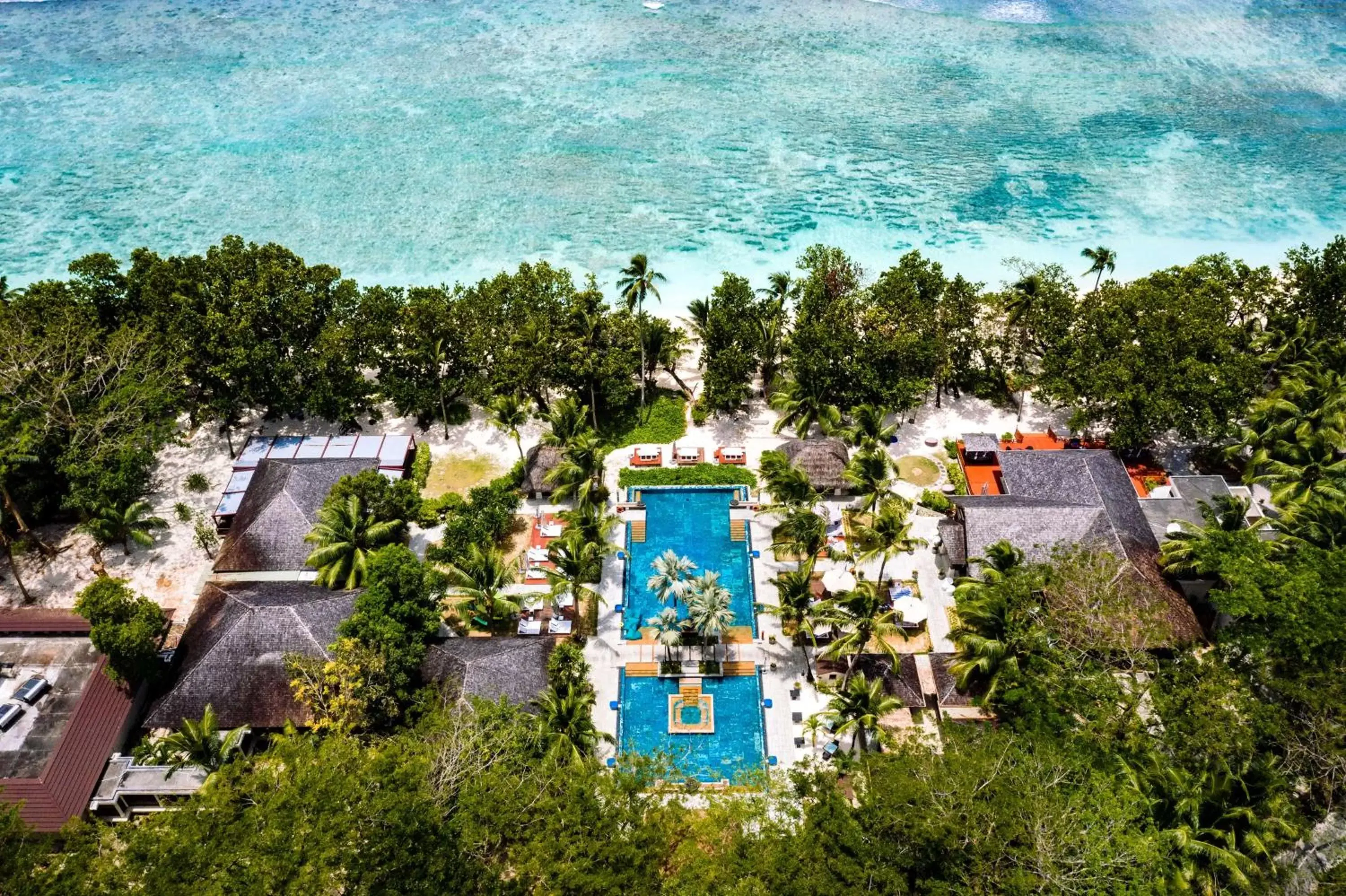 Pool view in Hilton Seychelles Labriz Resort & Spa Pool view in Hilton Seychelles Labriz Resort & Spa