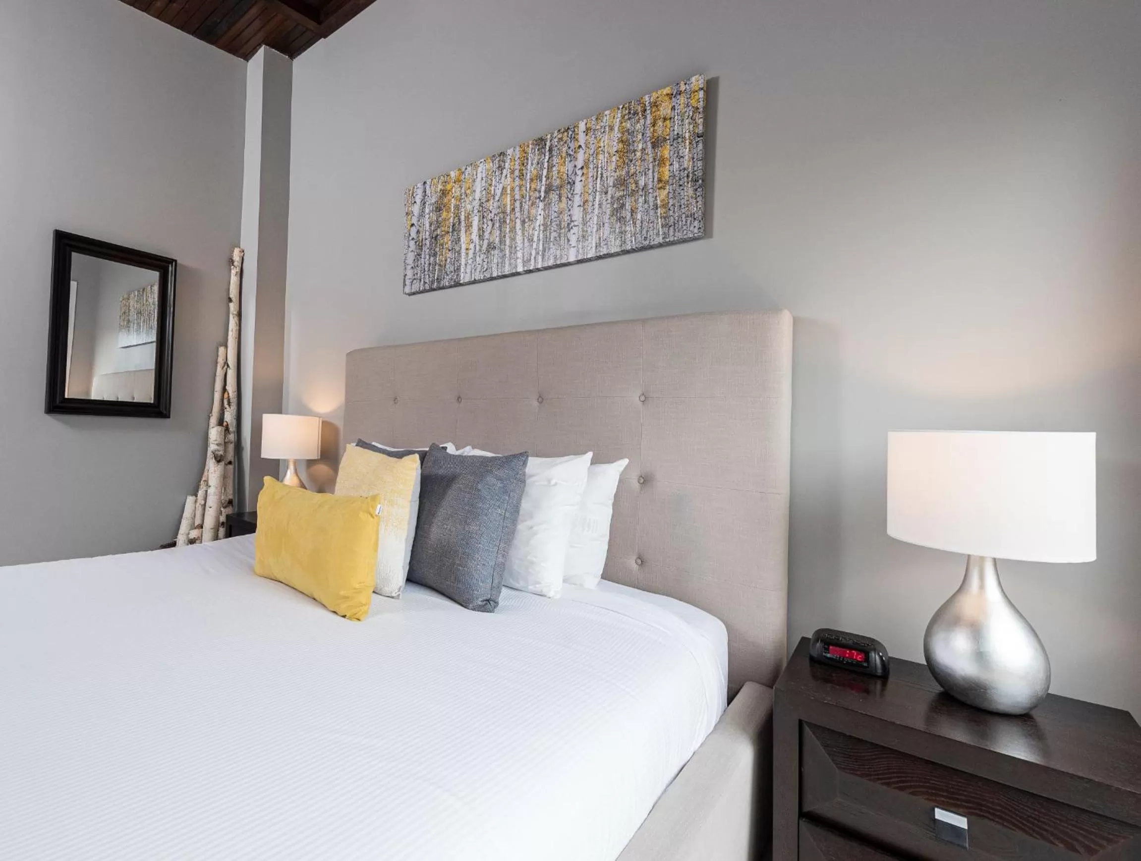 Bed in Muskoka Bay Resort