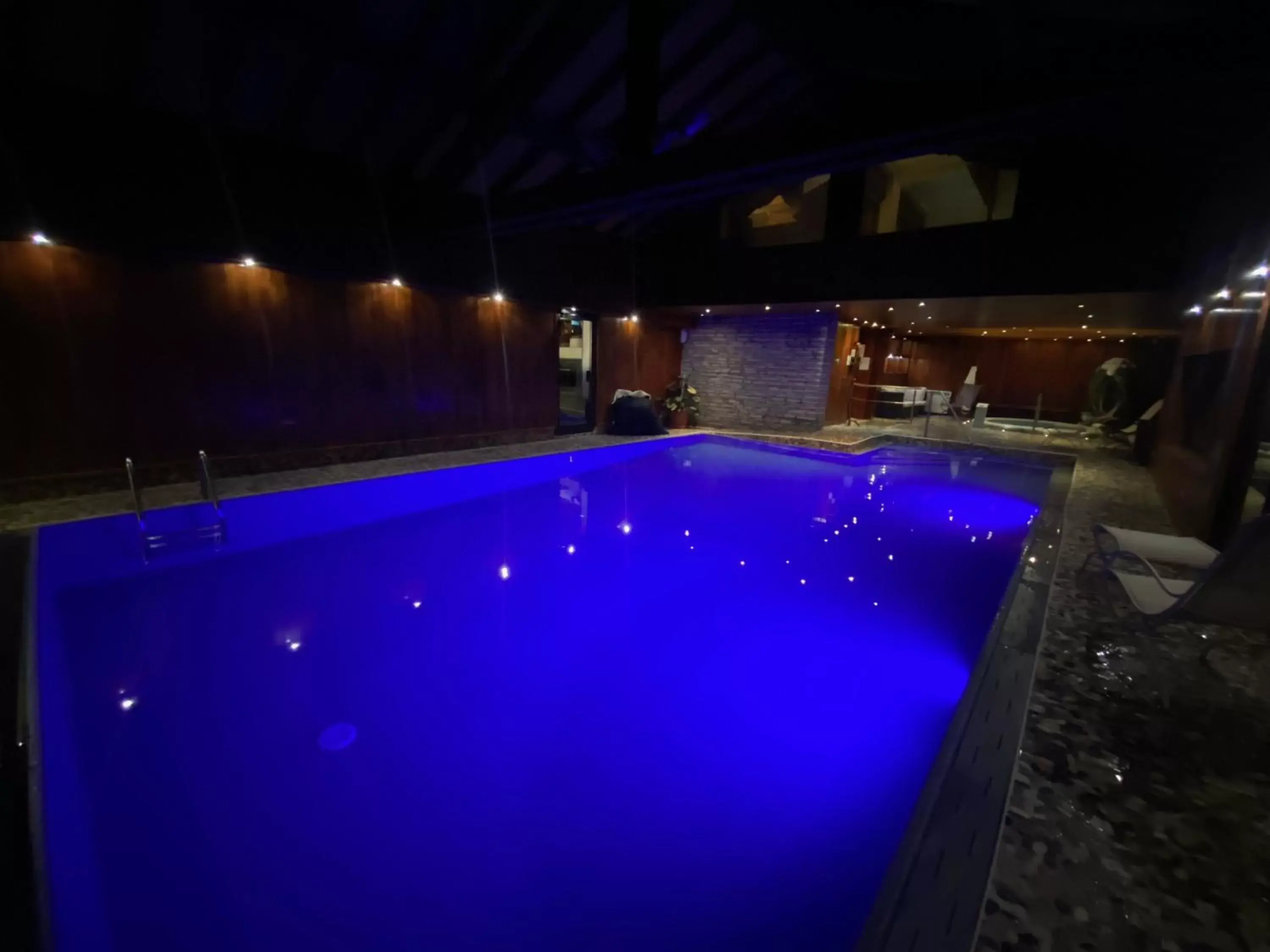 Night, Swimming Pool in Hôtel Macchi Restaurant & Spa