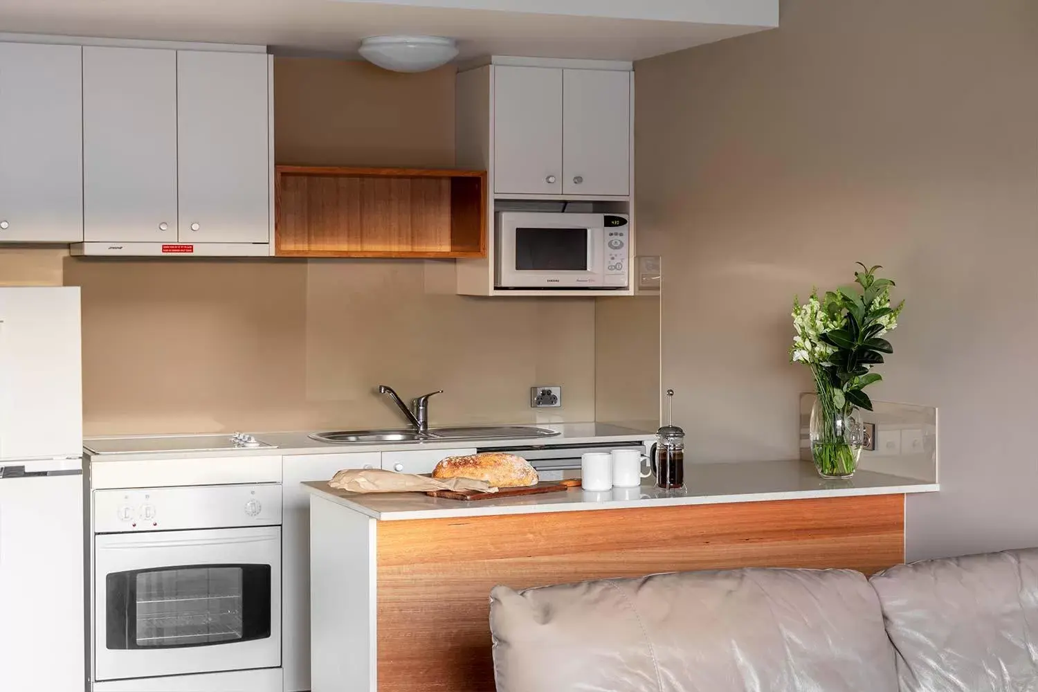 Kitchen/Kitchenette in The Old Woolstore Apartment Hotel