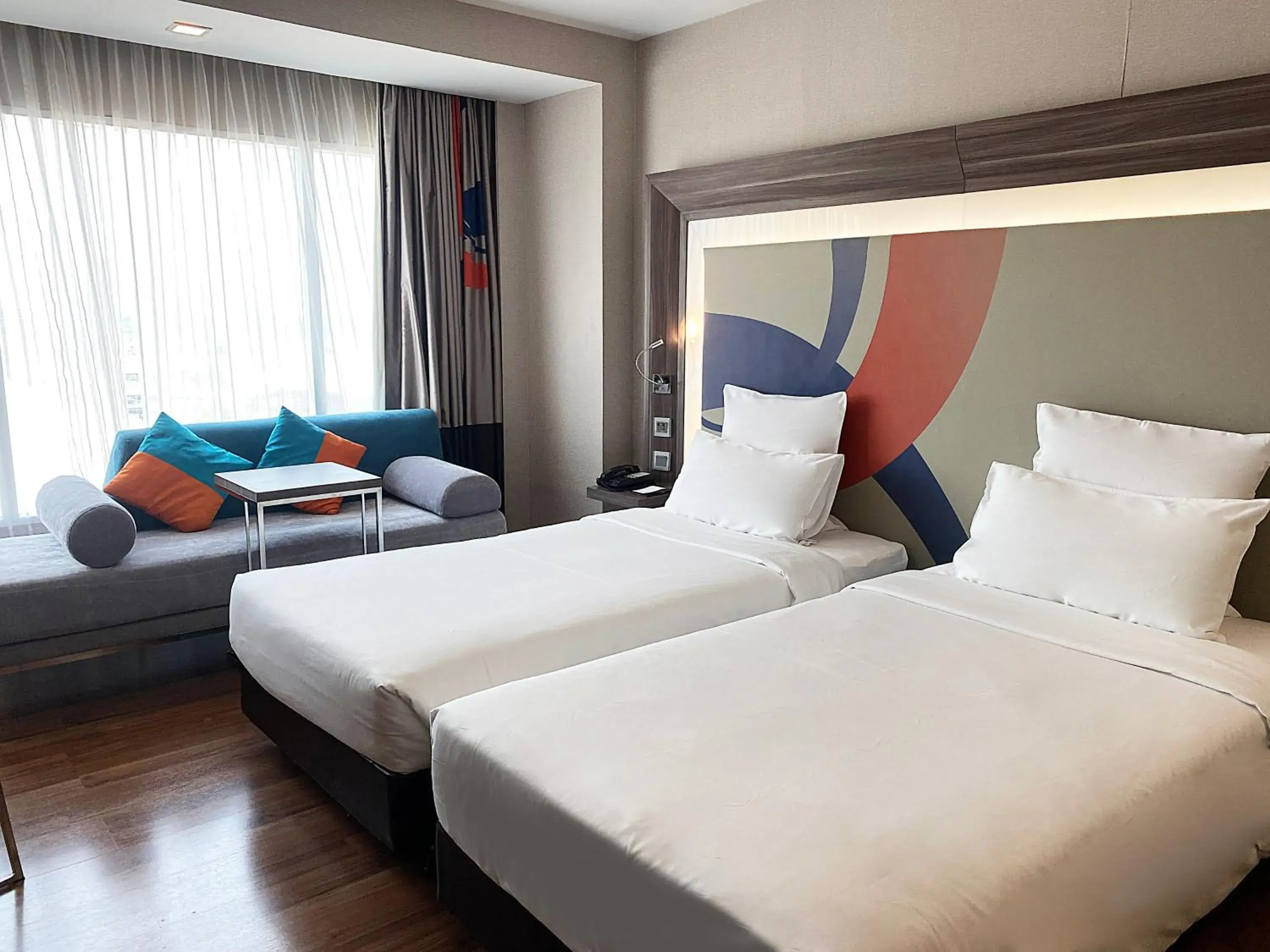 Bed in Novotel Bangkok Impact Hotel