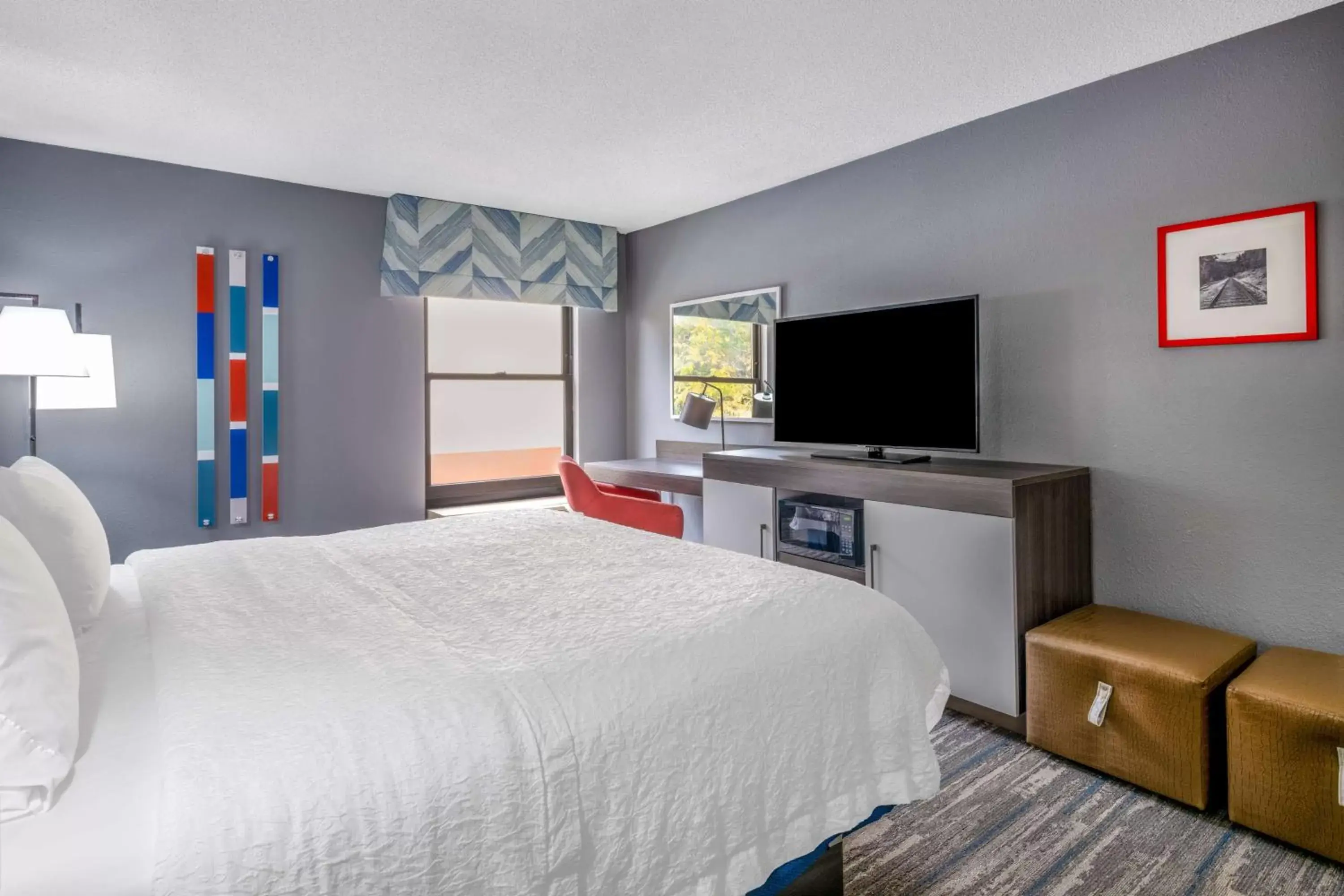 Bedroom, TV/Entertainment Center in Hampton Inn By Hilton Sanford