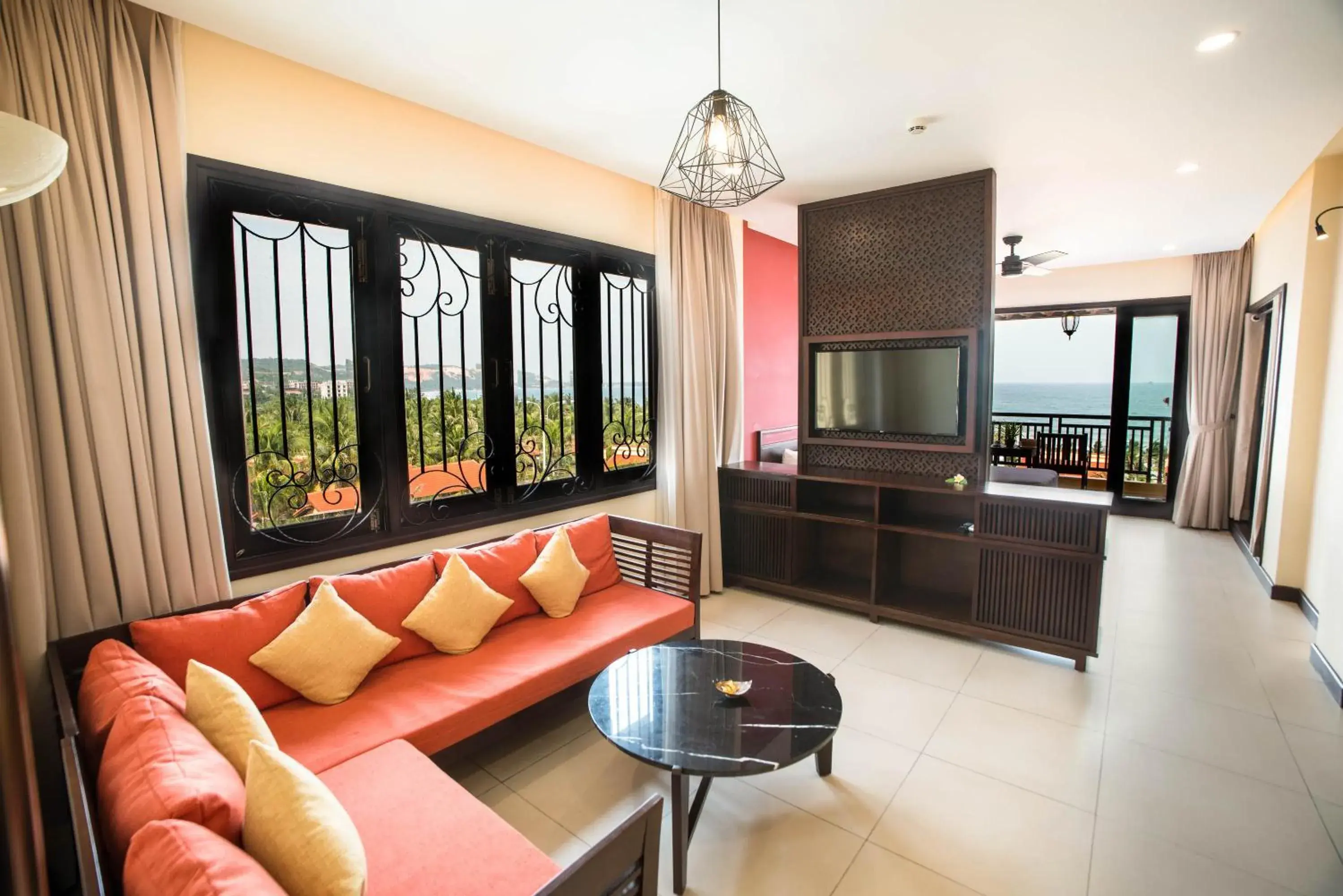 Living room in Pandanus Resort