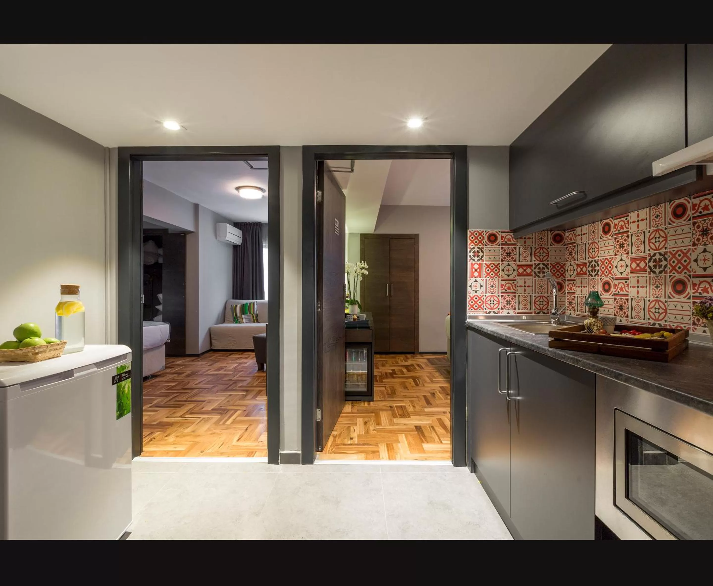 Kitchen or kitchenette in Lampa Design Hotel-Special Category