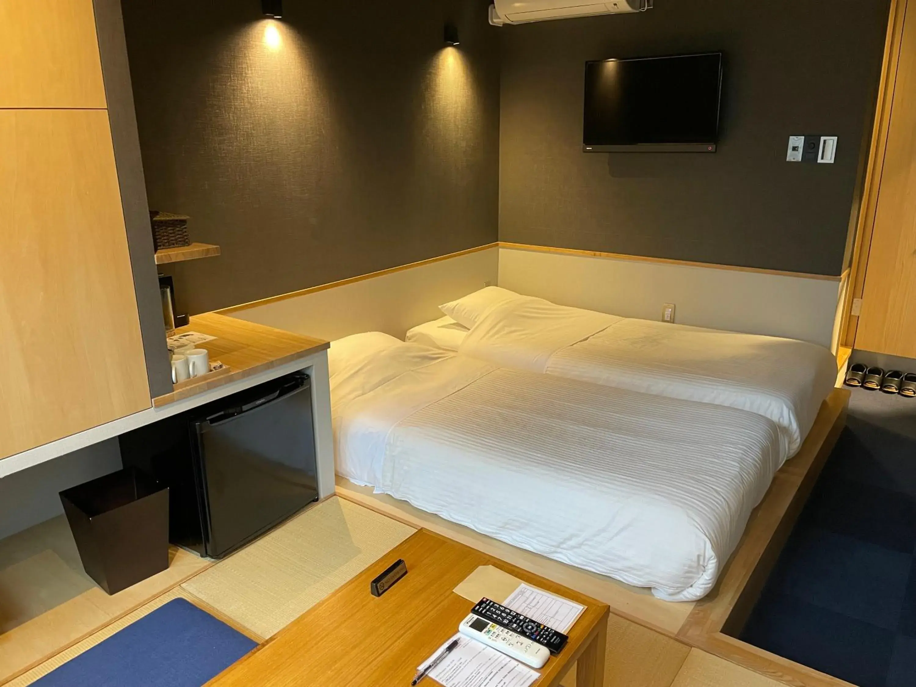 Bed in Yumoto Station Hotel MIRAHAKONE