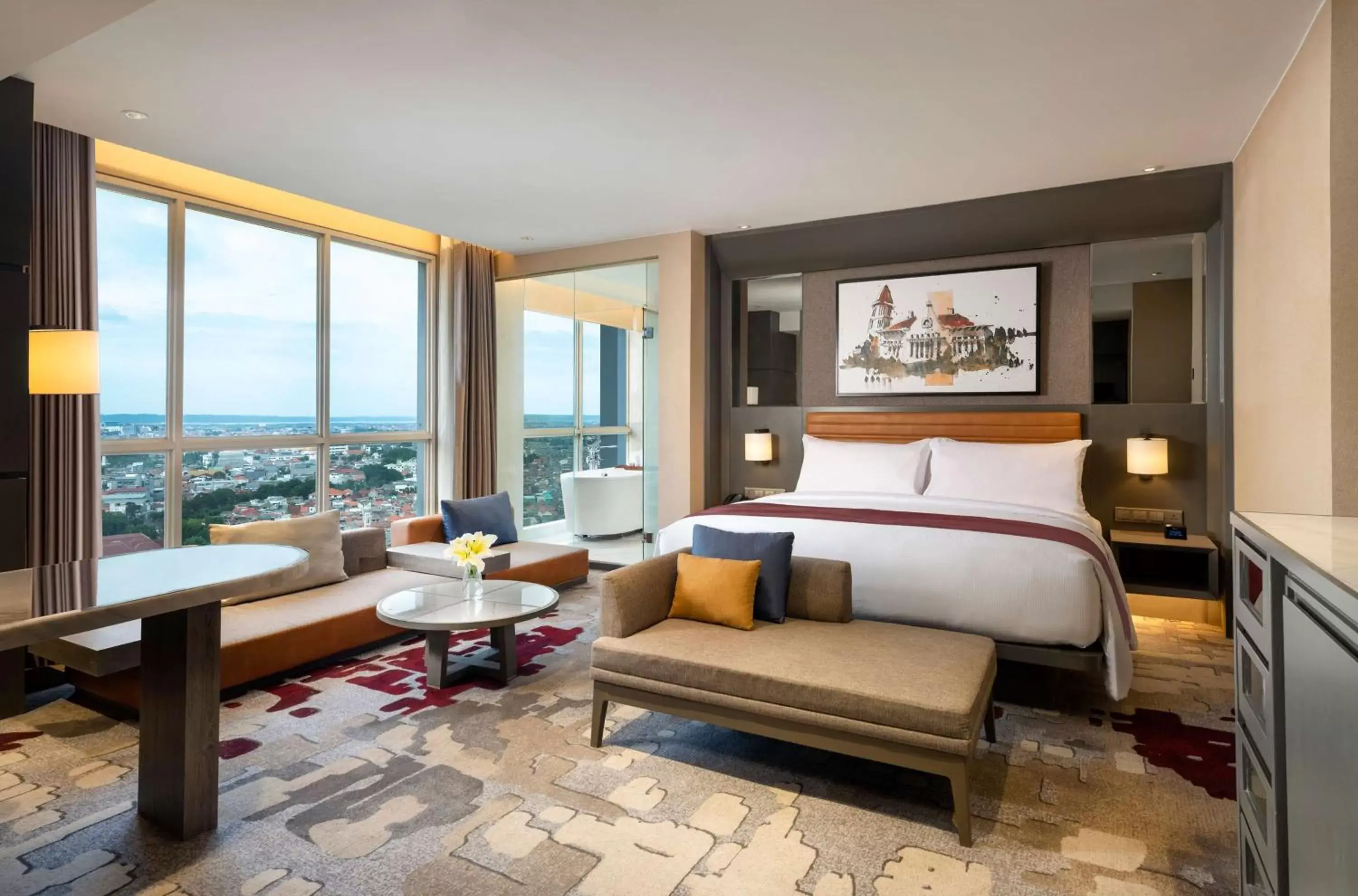 Living room, Bed in DoubleTree by Hilton Surabaya Living room, Bed in DoubleTree by Hilton Surabaya