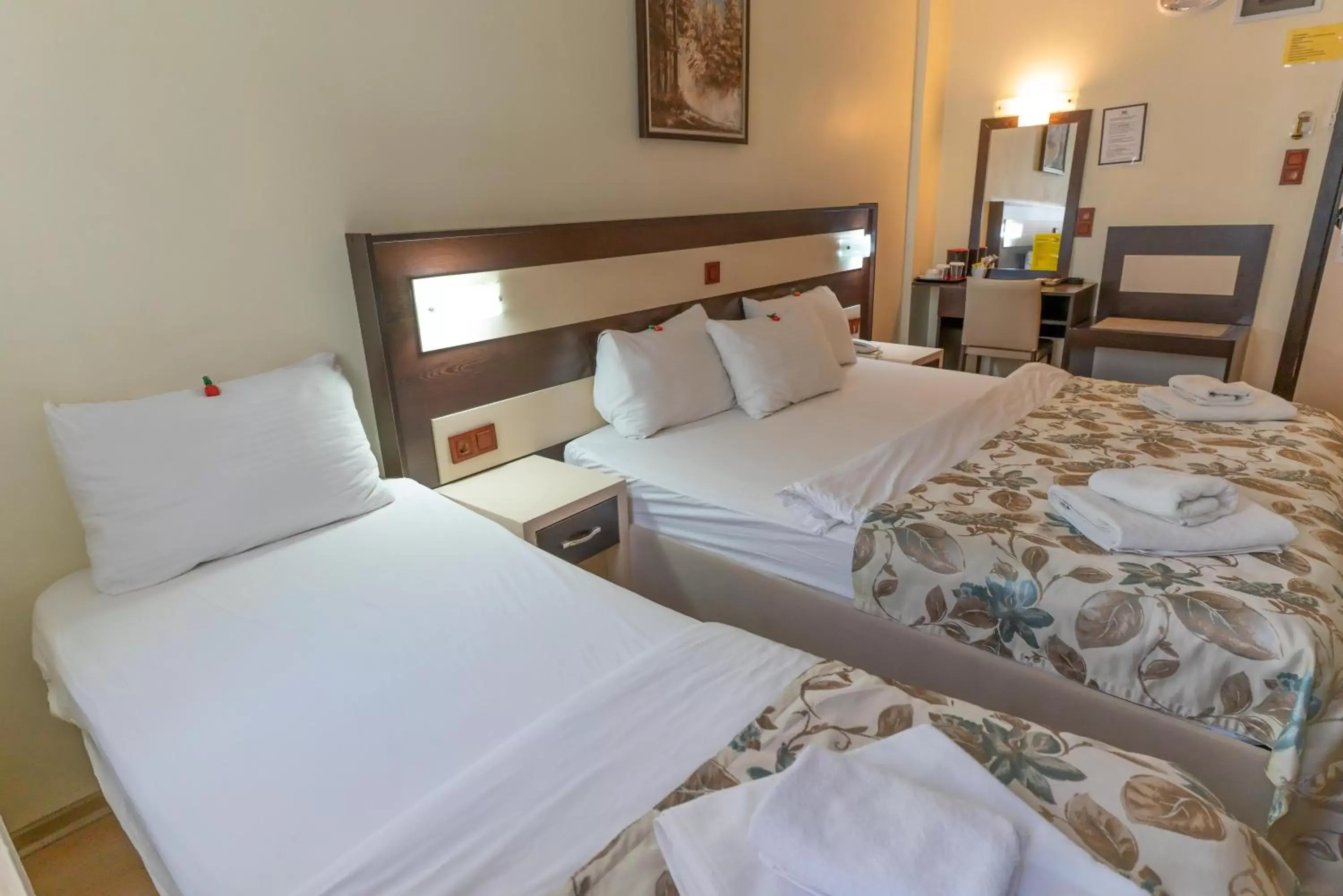 Bed in Hotel Karacam