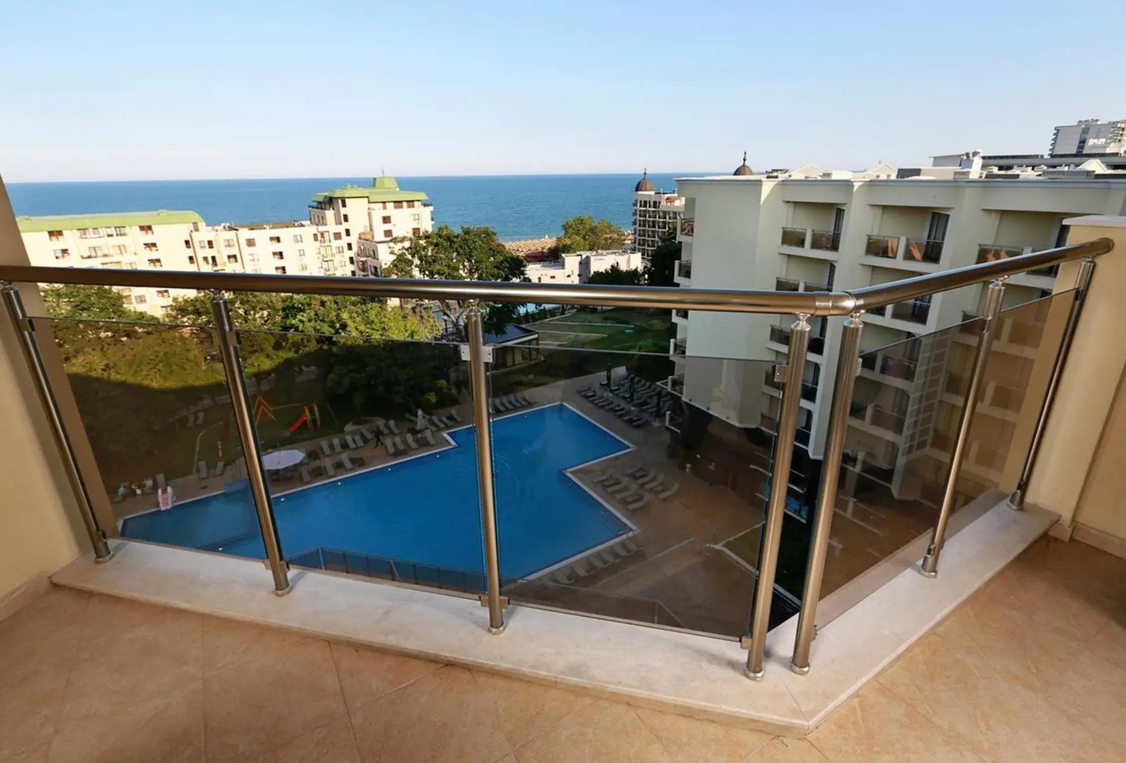 View (from property/room), Pool View in Apart Hotel Golden Line