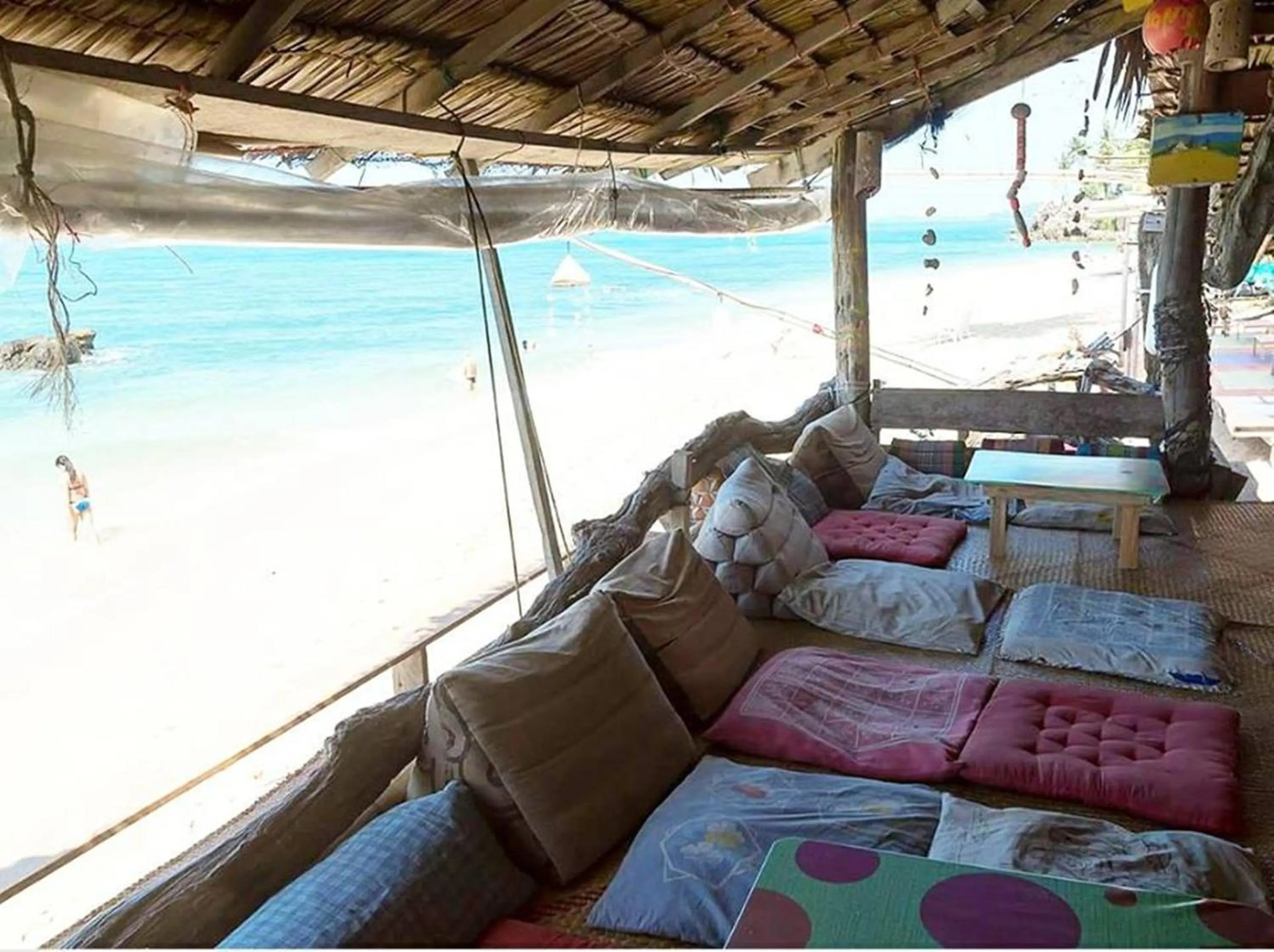 Lounge or bar, Bed in Lanta New Beach Bungalows - SHA Plus