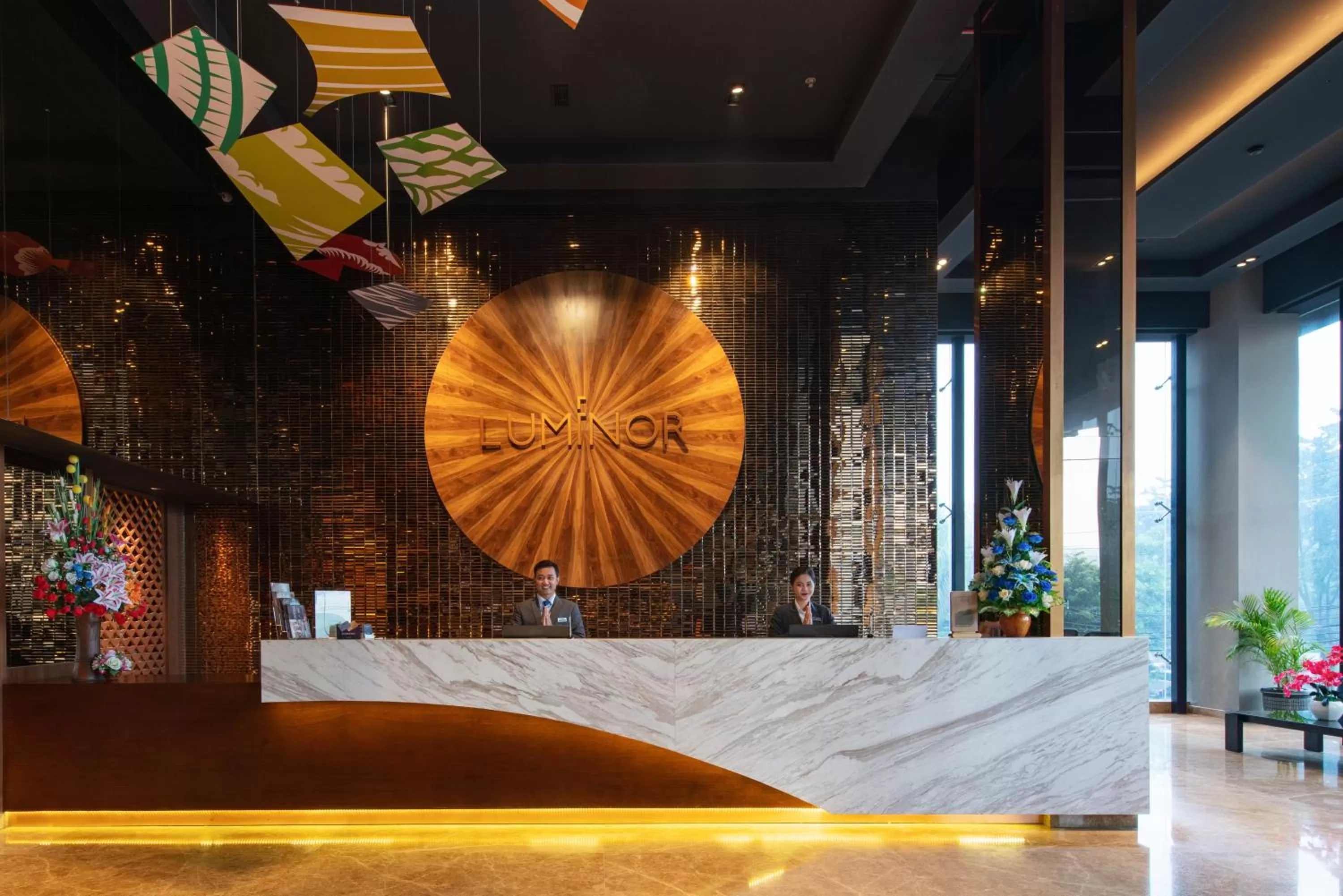 Lobby or reception in Luminor Hotel Airport Sidoarjo By WH , Best Choice and Strategic Location with a Rooftop area in Town