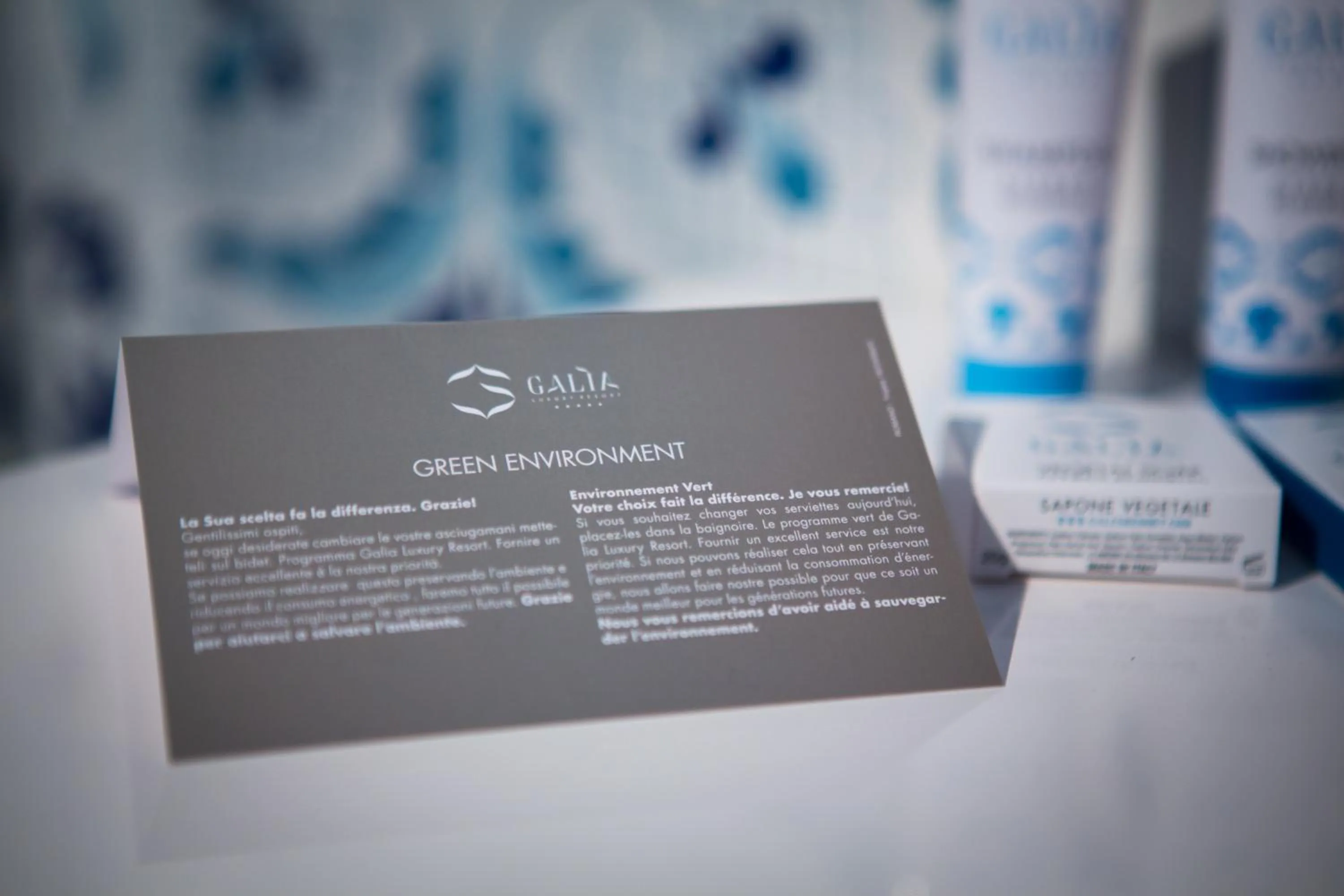 Logo/Certificate/Sign in Galìa Luxury Resort