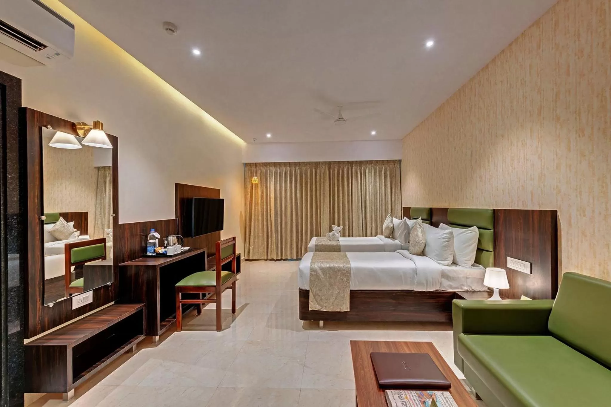 Bedroom, Bed in Guruprerna Beacon Resort, Dwarka