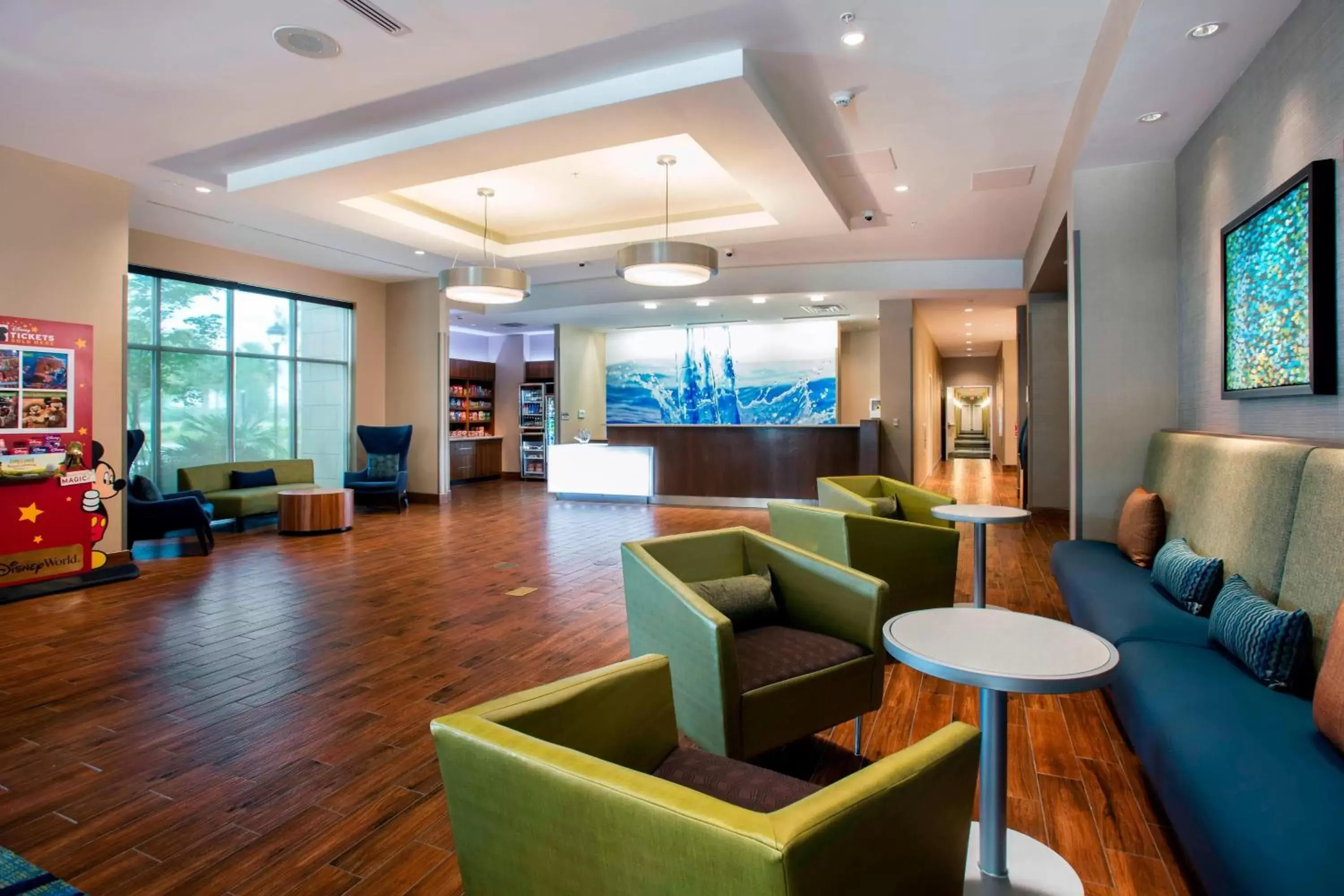 Lobby or reception, Lounge/Bar in SpringHill Suites by Marriott Orlando at FLAMINGO CROSSINGS Town Center-Western Entrance