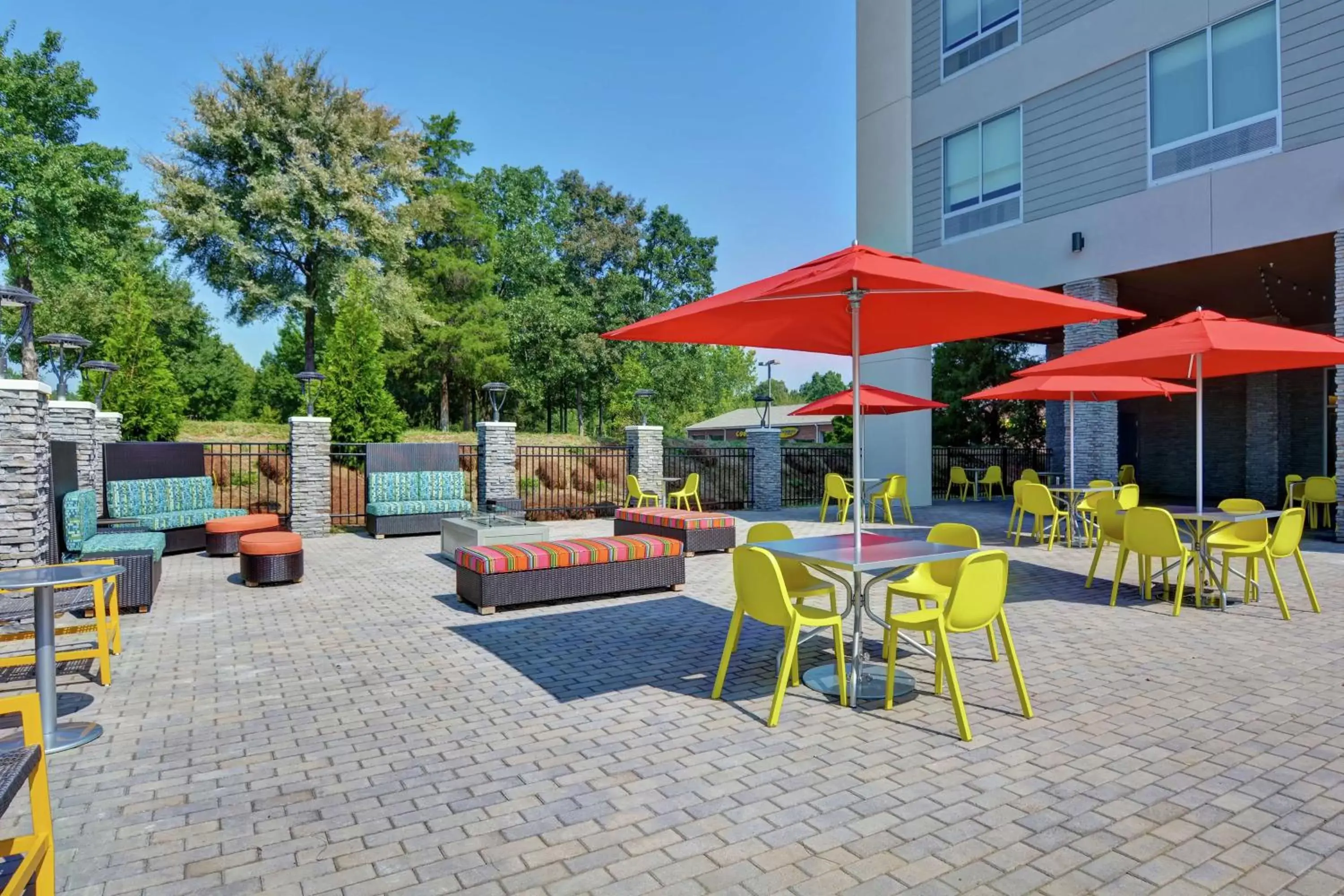 Patio in Home2 Suites By Hilton Charlotte Piper Glen