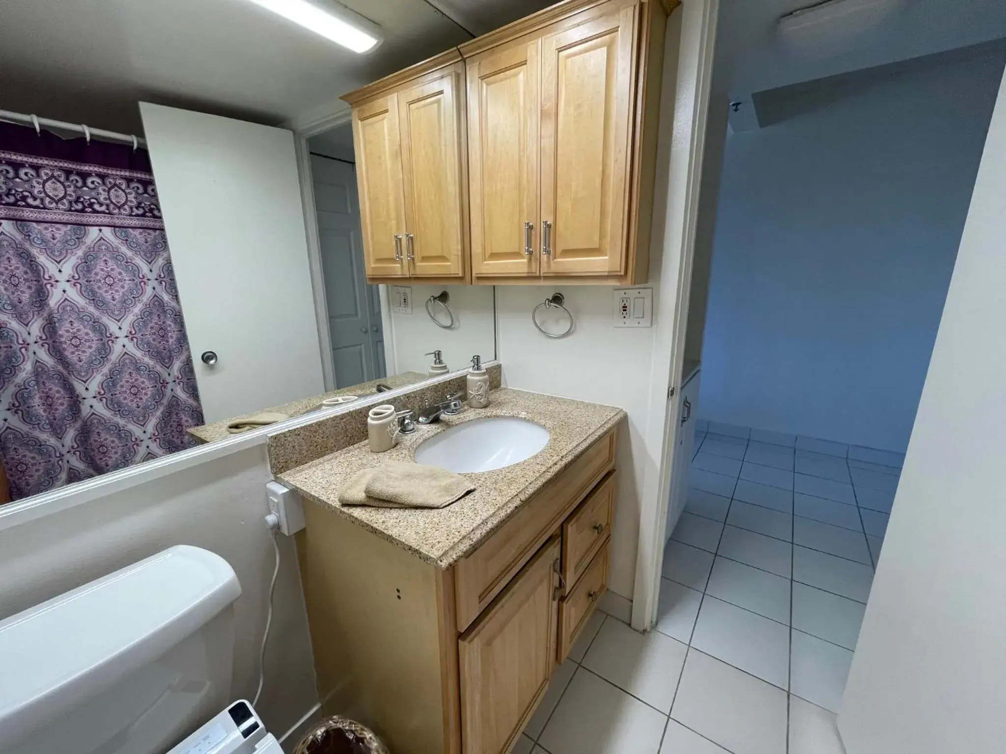 Bathroom in Tropical Studios at Marine Surf Waikiki - FREE PARKING - BEST LOCATION - FULL KITCHEN - SWIMMING POOL