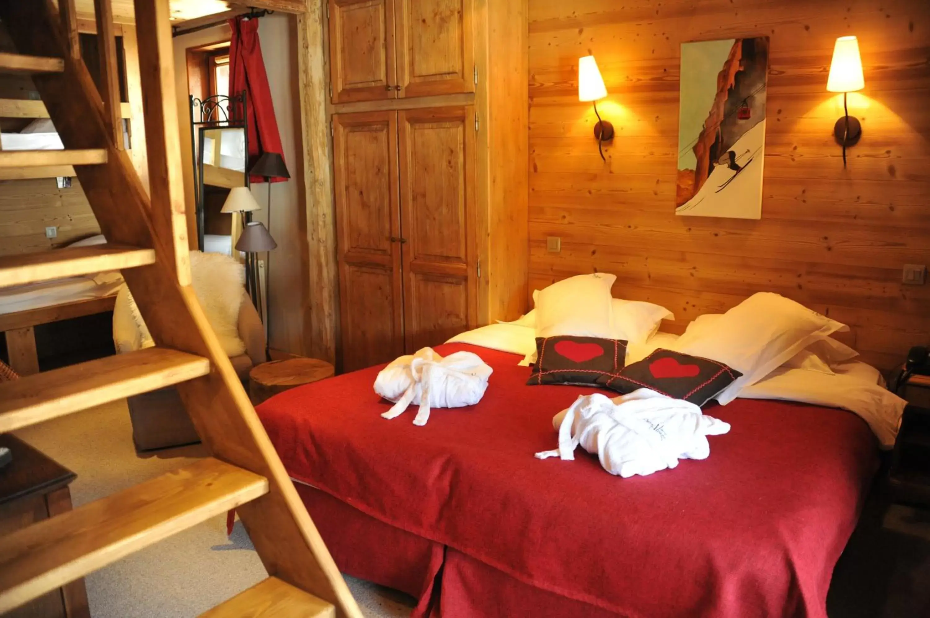 Bed in Hôtel Chalet Alpage